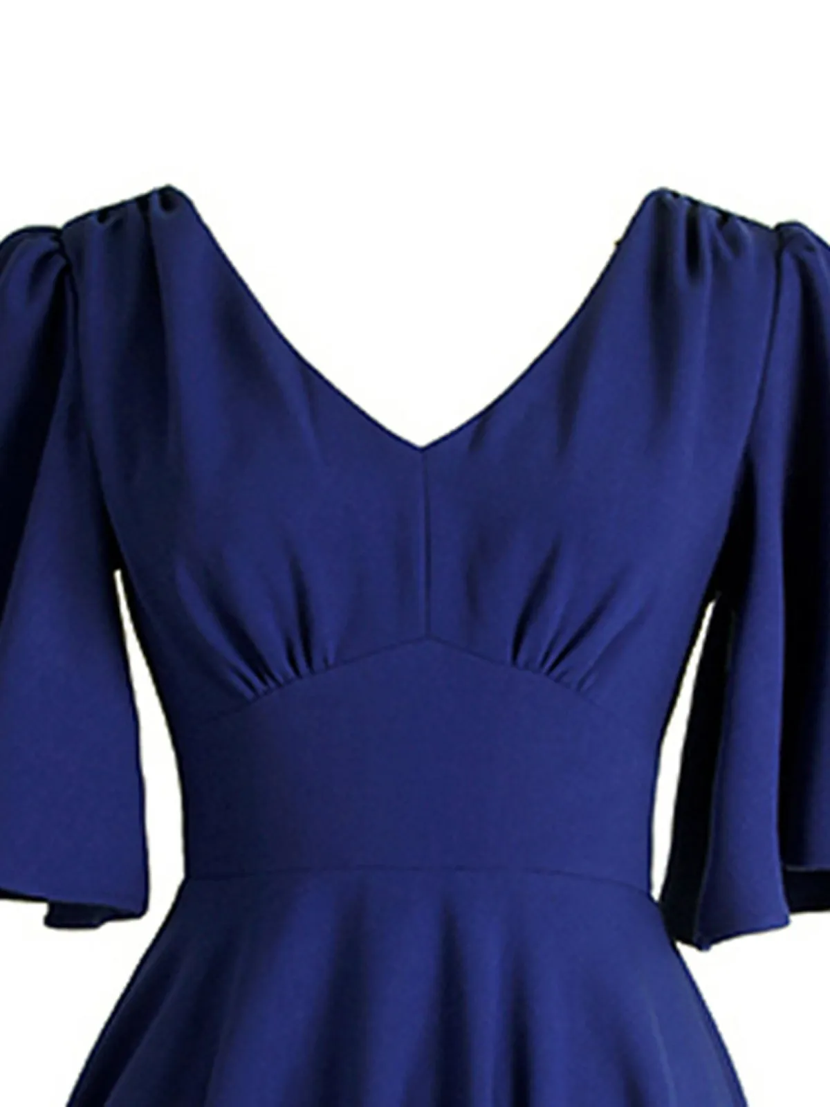 1950s Front Pleated Swing Dress