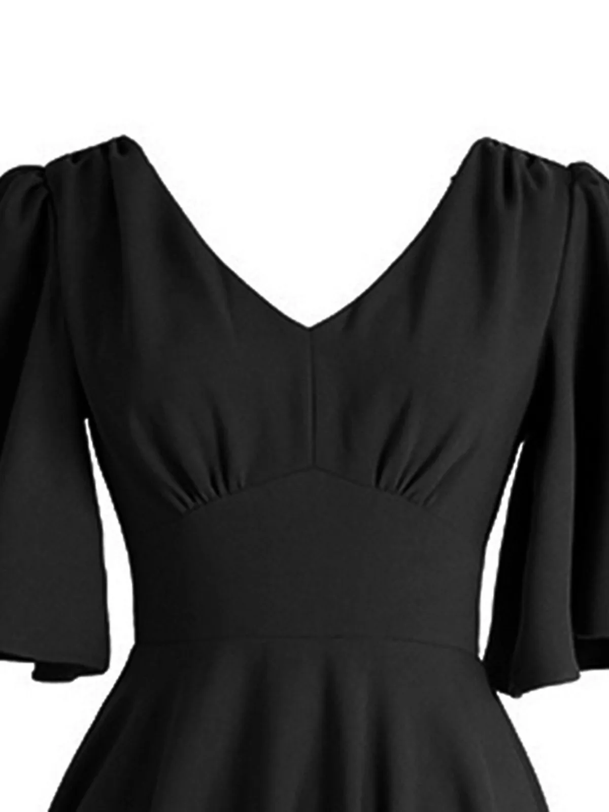 1950s Front Pleated Swing Dress