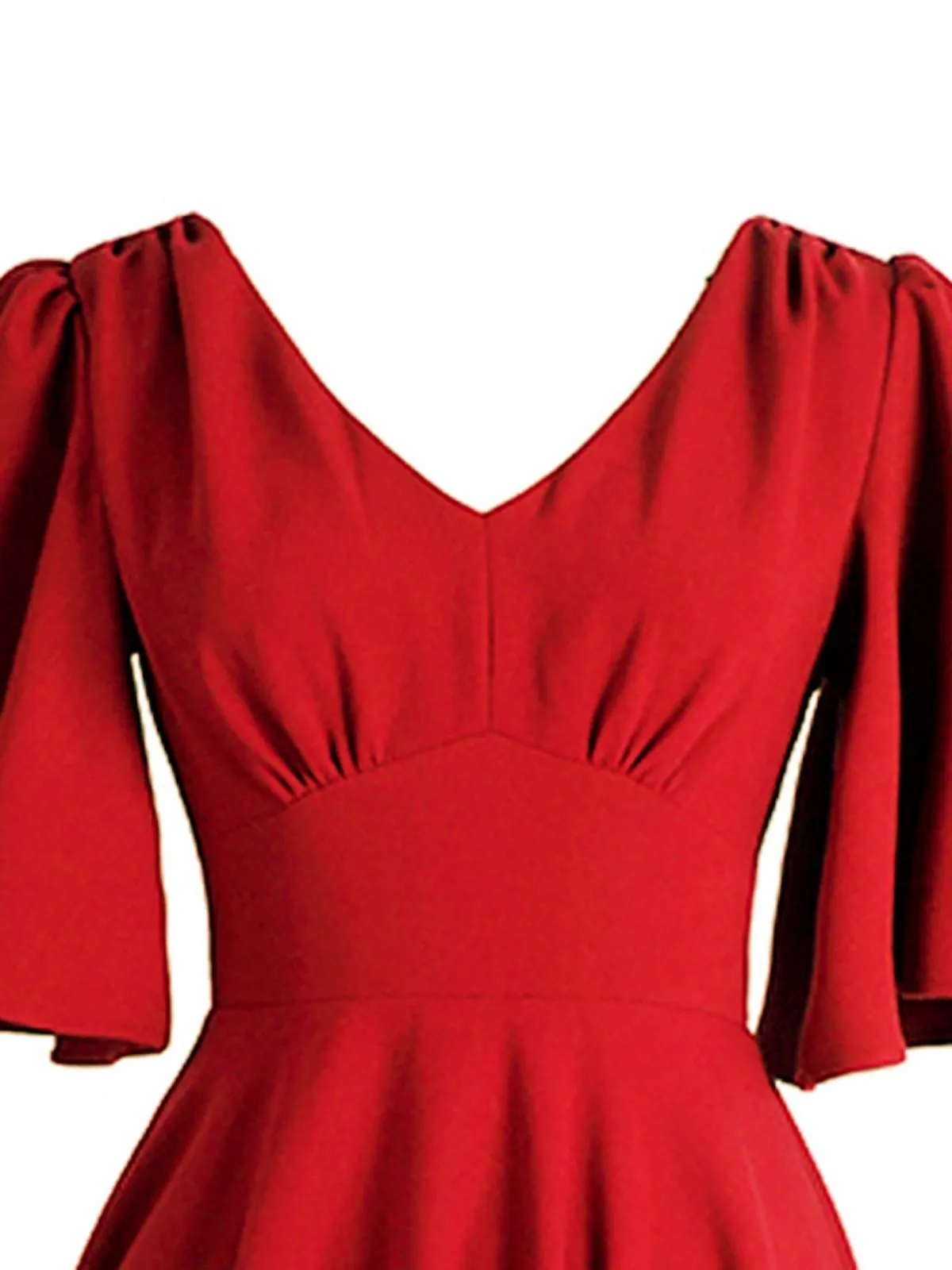 1950s Front Pleated Swing Dress