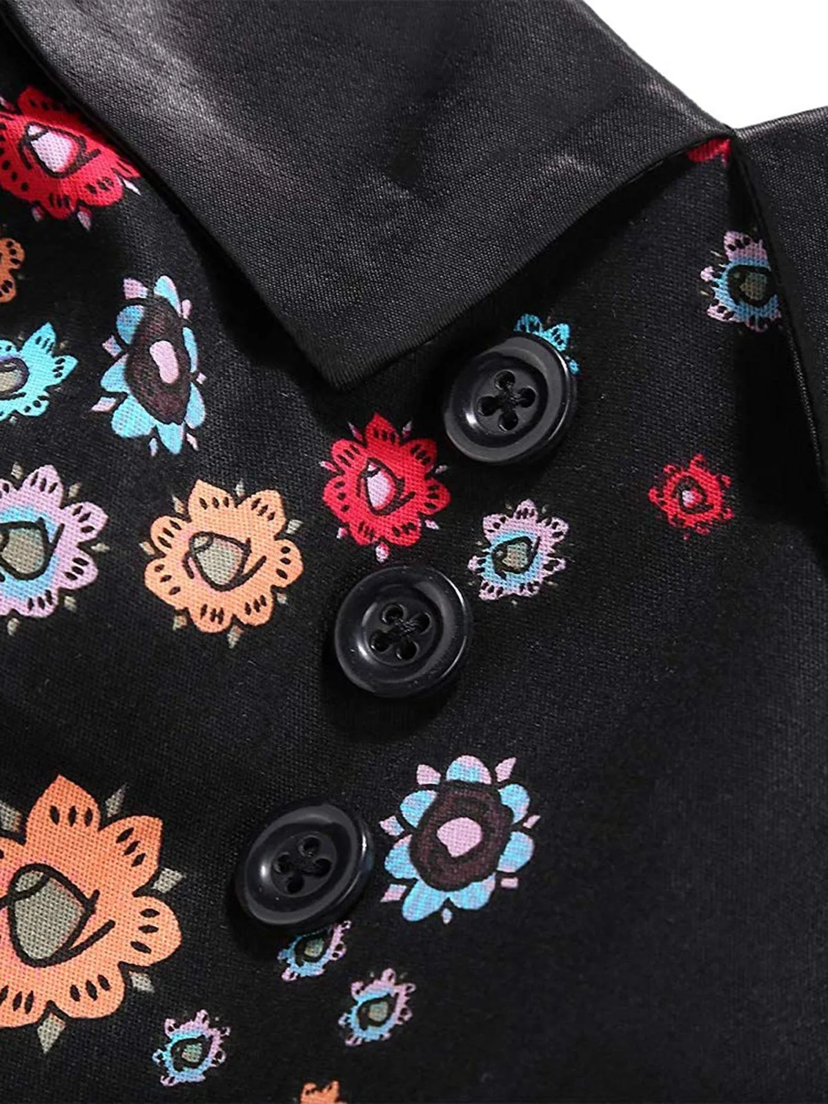 1950s Halloween Floral Skull Dress