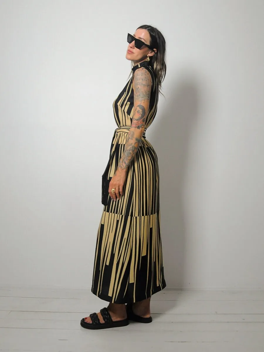 1970's Geo Striped Dress