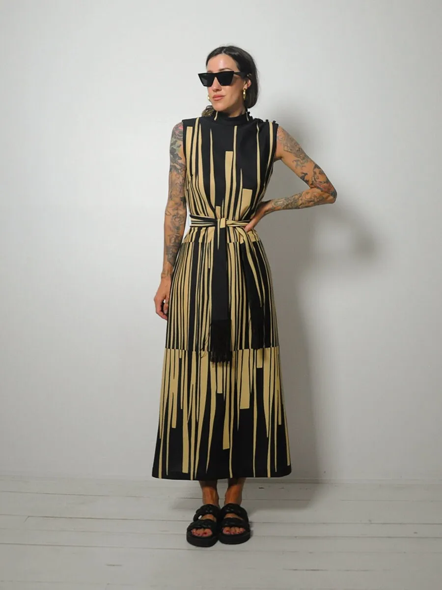 1970's Geo Striped Dress