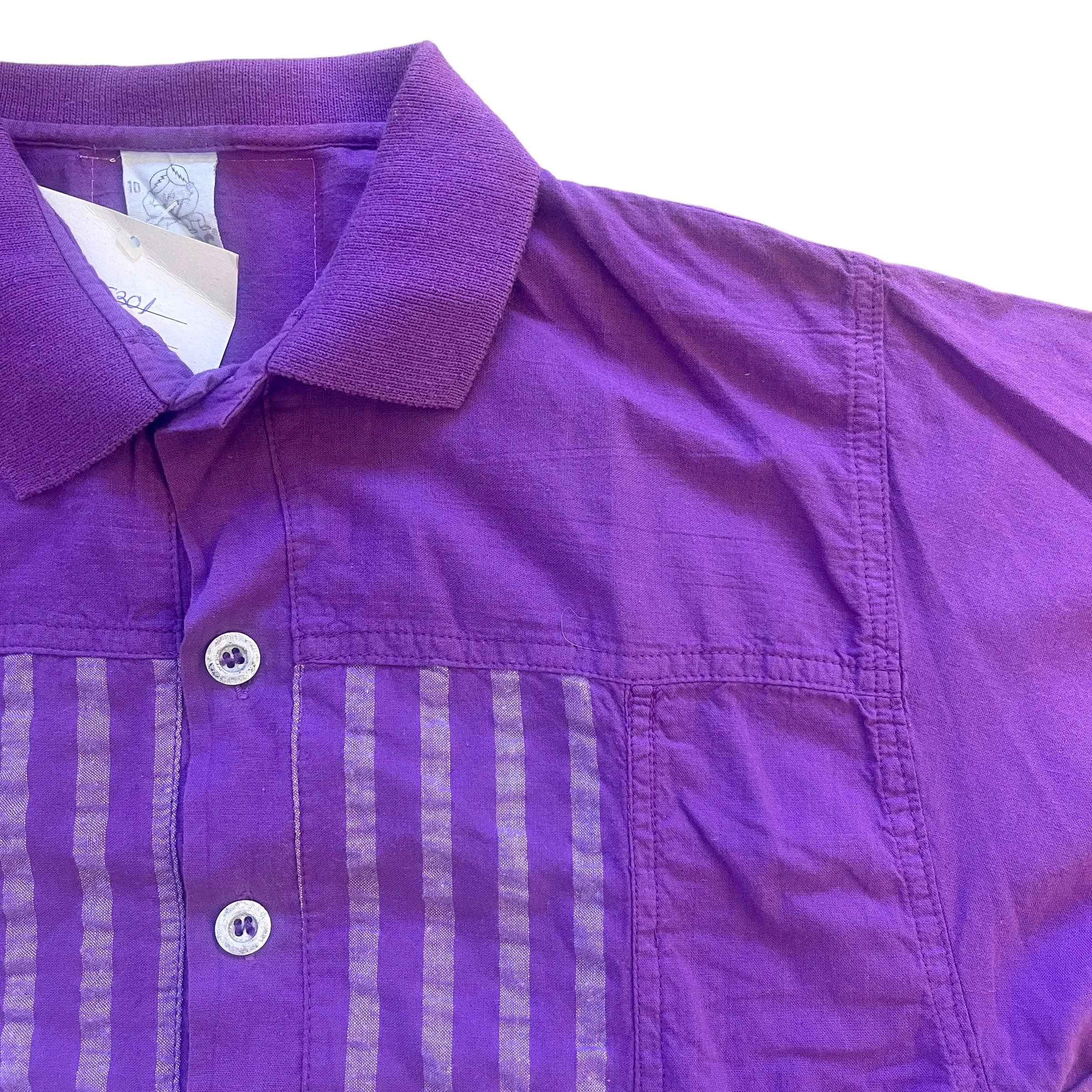 1980s Purple Polo / Top 10-12Y