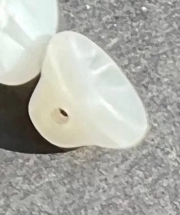 6 Little 8mm, 9mm or 11mm Vintage Pearly White Glass Buttons