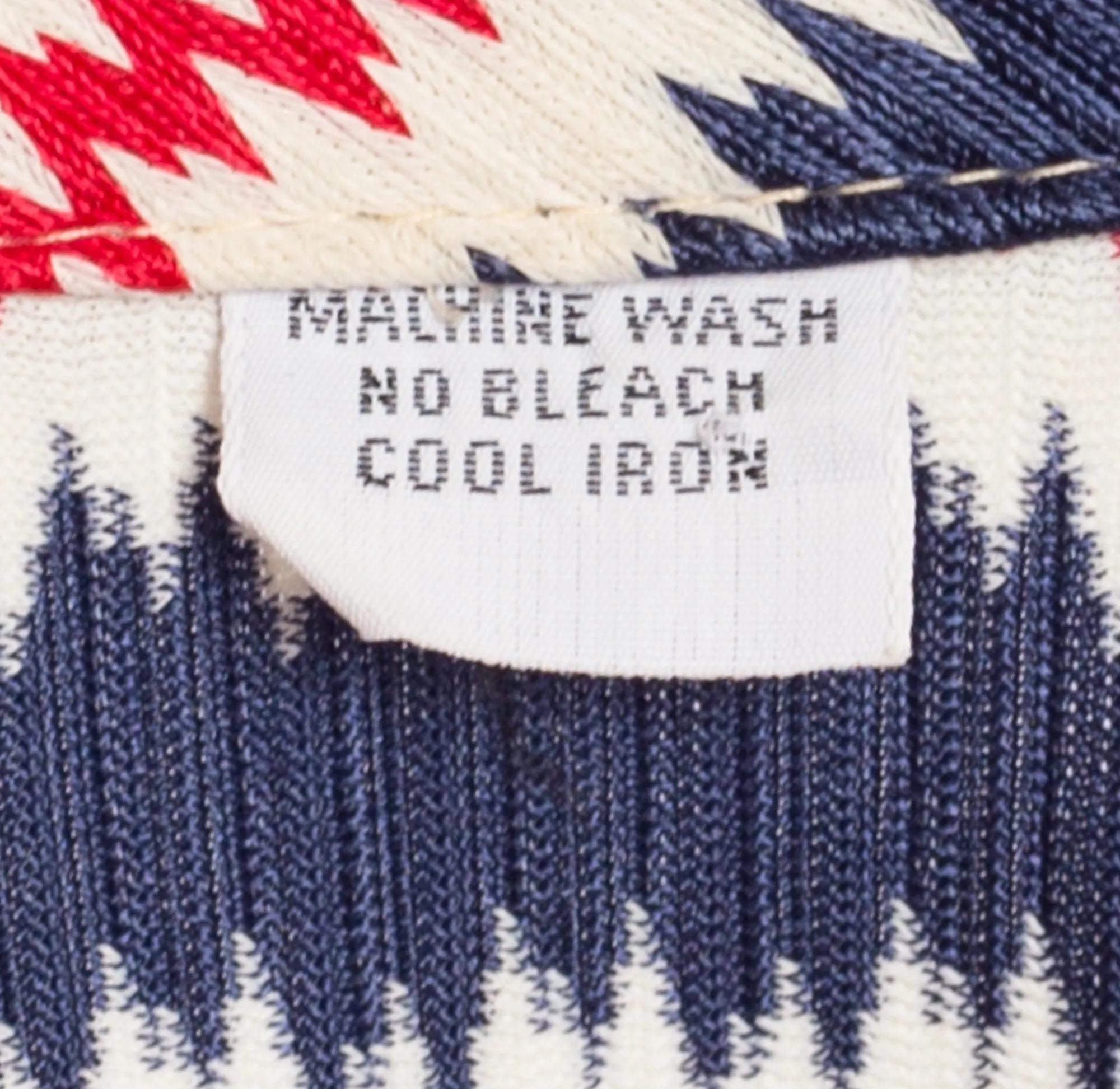 60s 70s Mod Flame Stitch Top - Medium