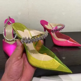 Amozae- 2024 European And American New Jelly Sandals Banquet Ladies High Heels