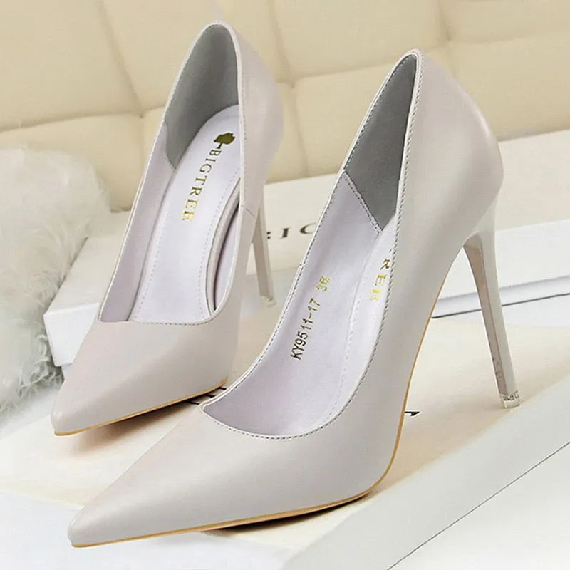 Amozae-Back to college Shoes Women Pumps Fashion High Heels Shoes Black Pink White Shoes Women Wedding Shoes Ladies Stiletto Women Heels 2024