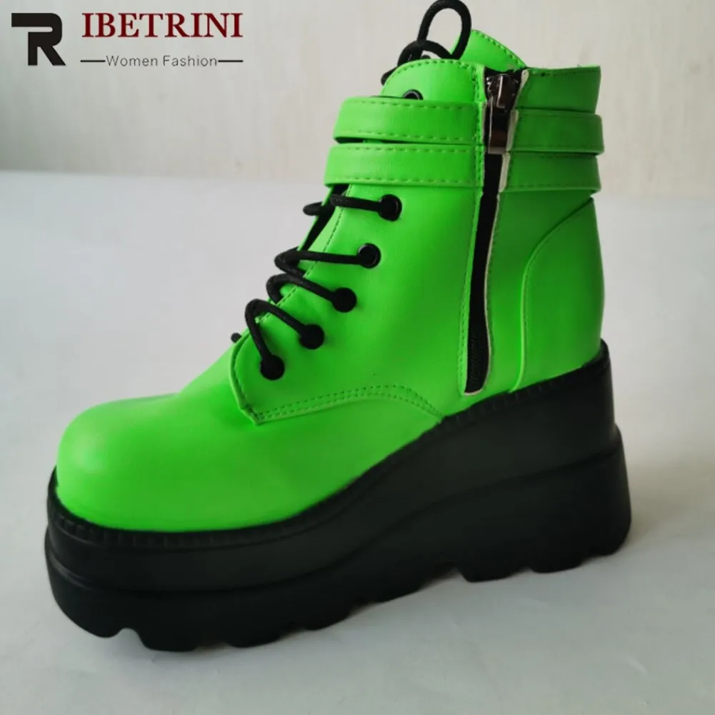 Amozae--Christmas Gift Women Platform Wedges 2024 Summer New Arrival Lace Up Ziper Design Goth Girls Chunky Heel Casual Comfy Shoes Woman Fashion Sale