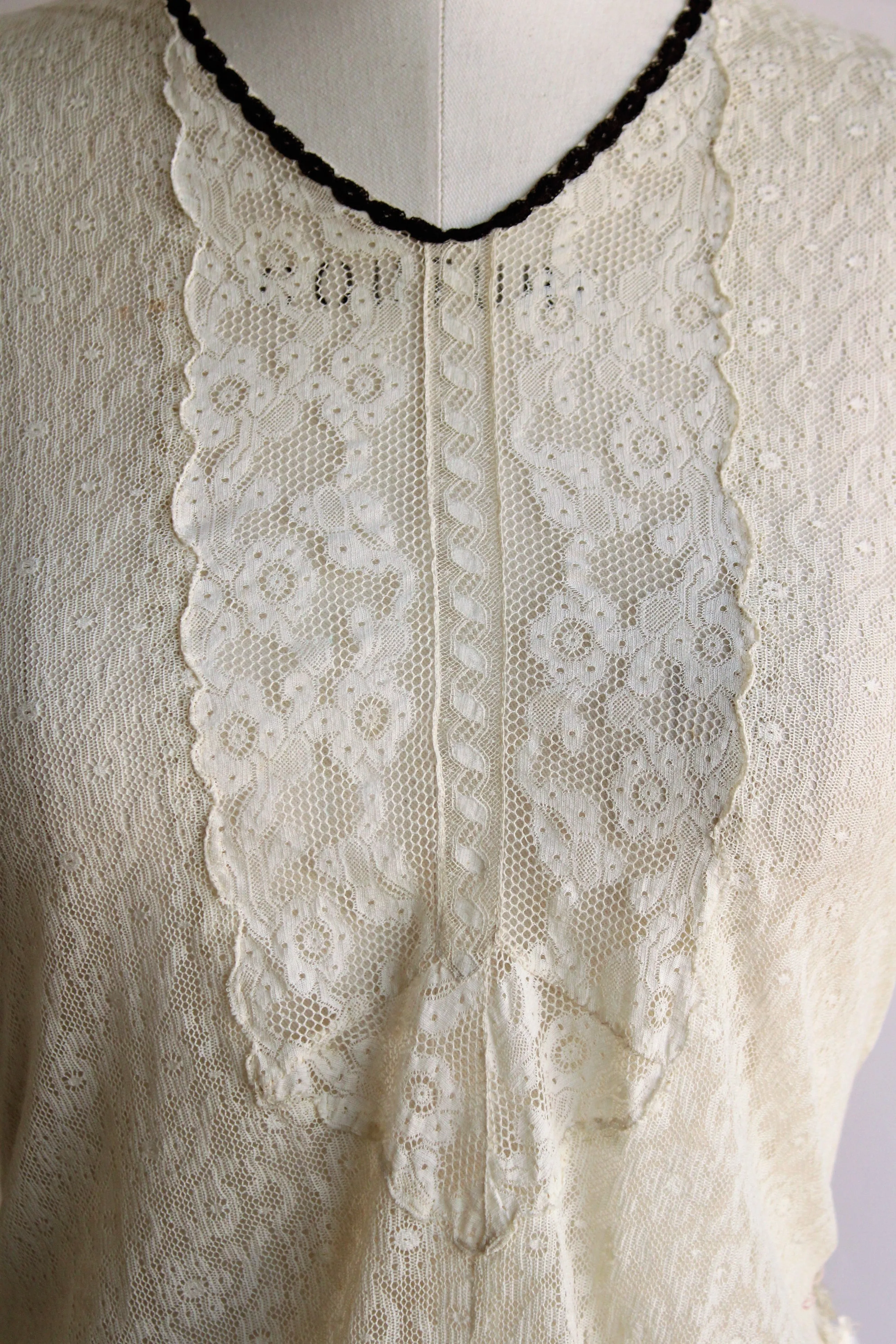 Antique Edwardian Ivory Lace Blouse