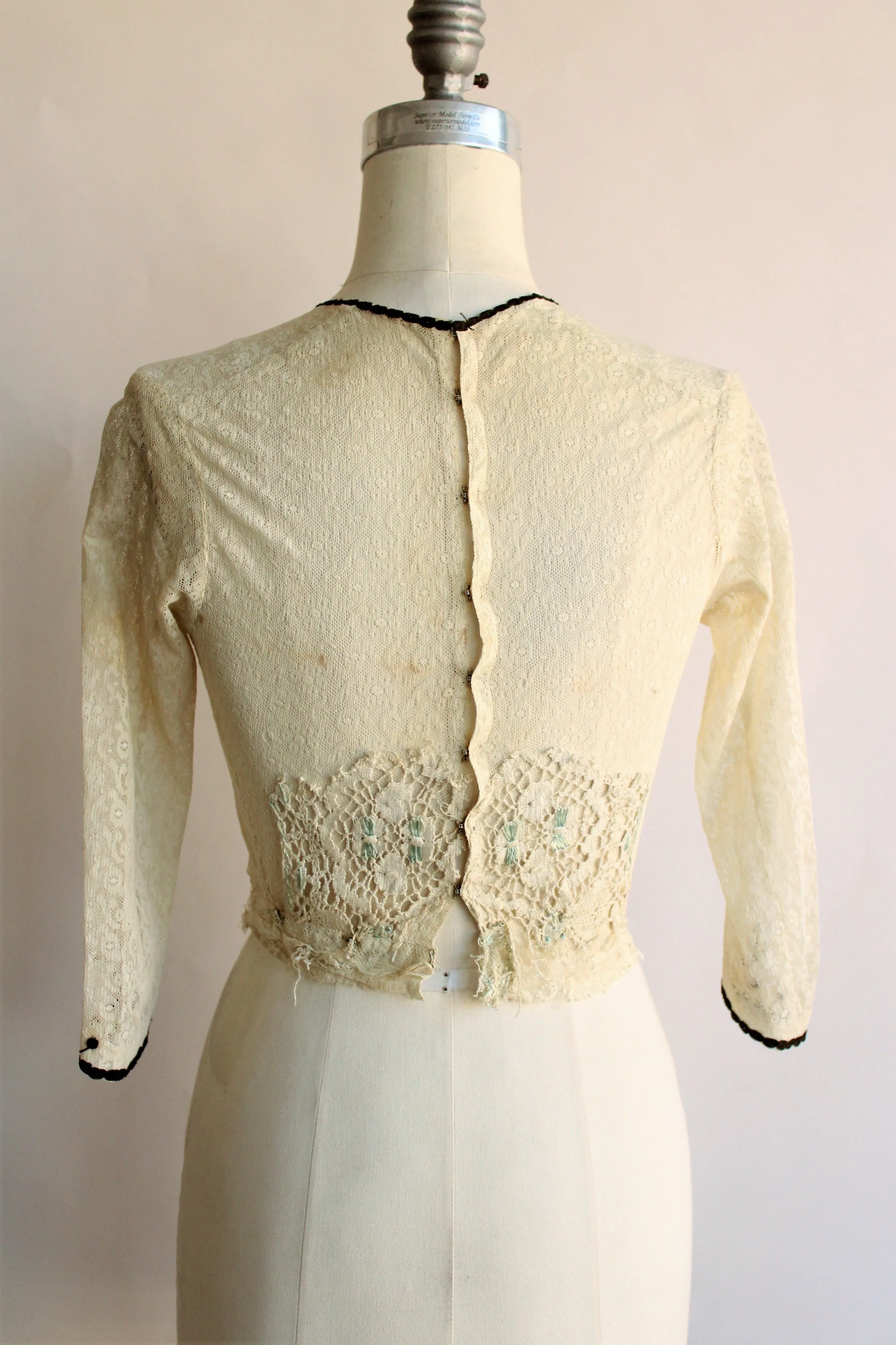 Antique Edwardian Ivory Lace Blouse