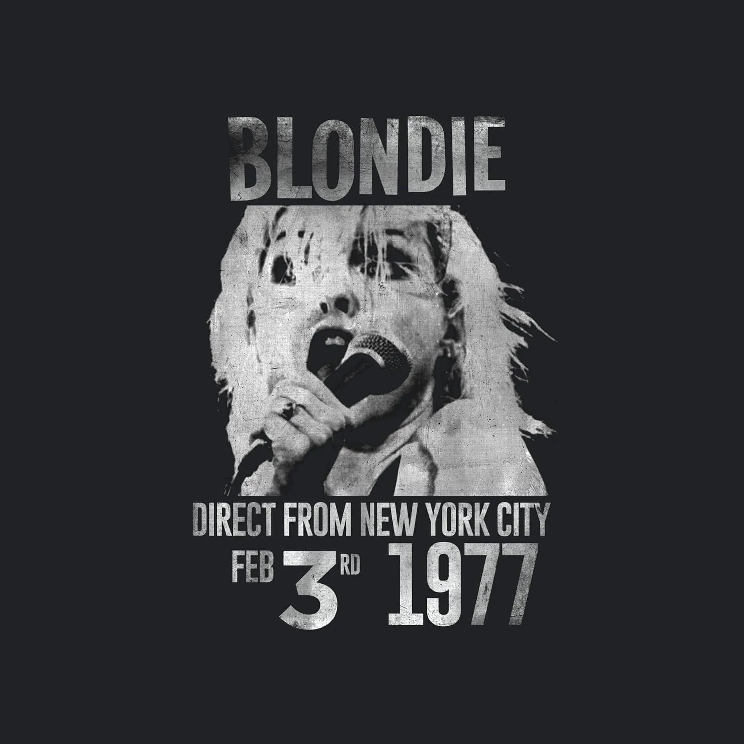 Blondie 1977 Direct NYC Adult Black T Shirt 70s Music Rock Band Pop Culture Vintage Style Graphic Tees