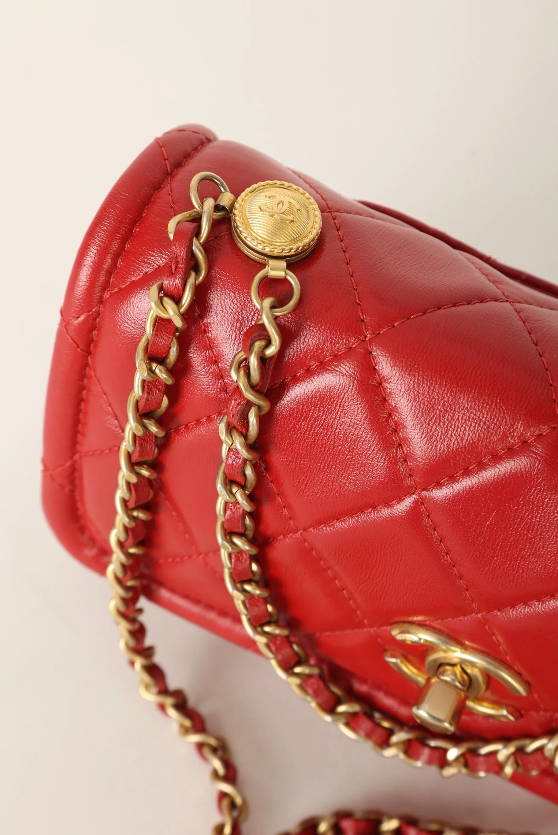 Chanel 2020 Calfskin Chain Flap
