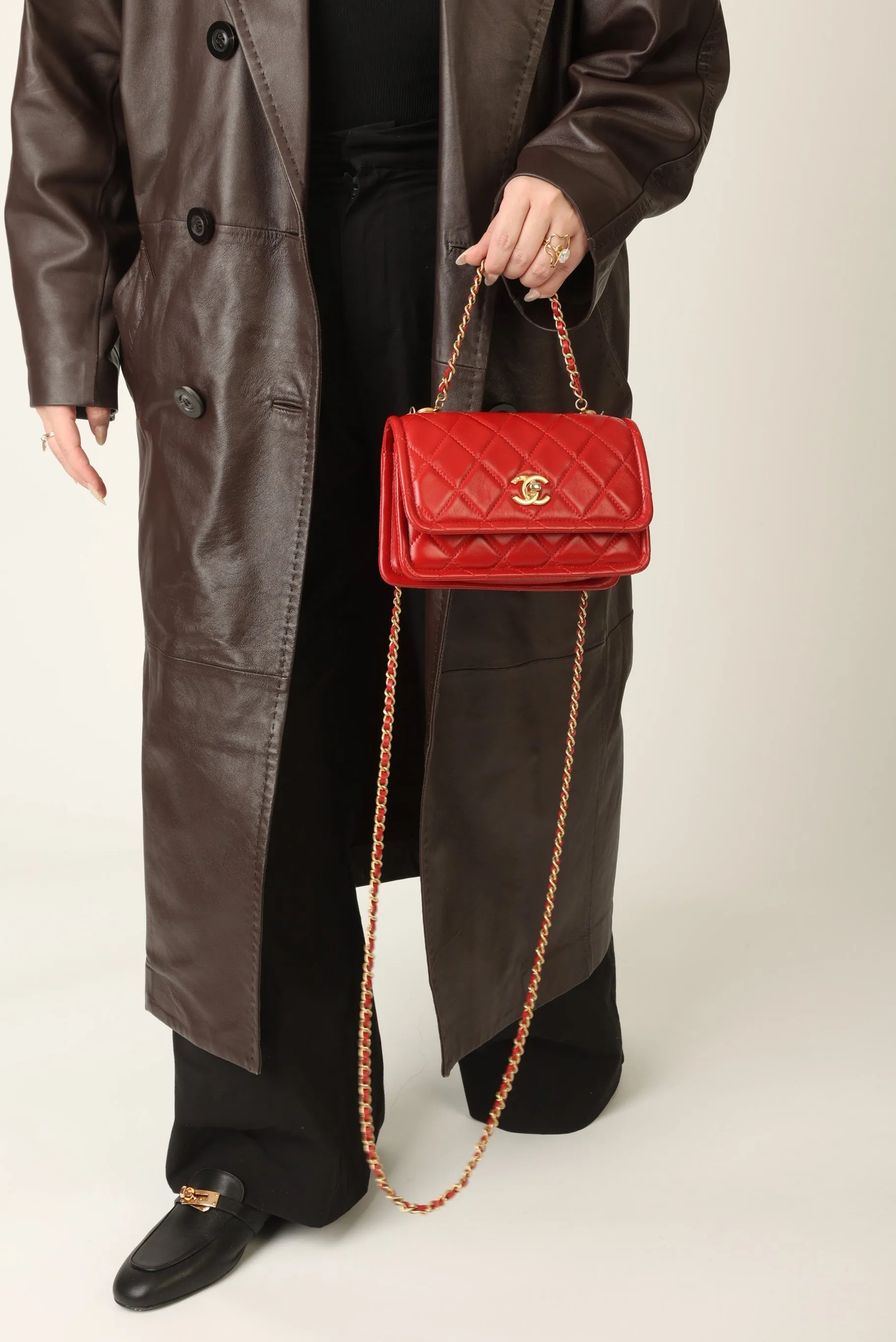 Chanel 2020 Calfskin Chain Flap