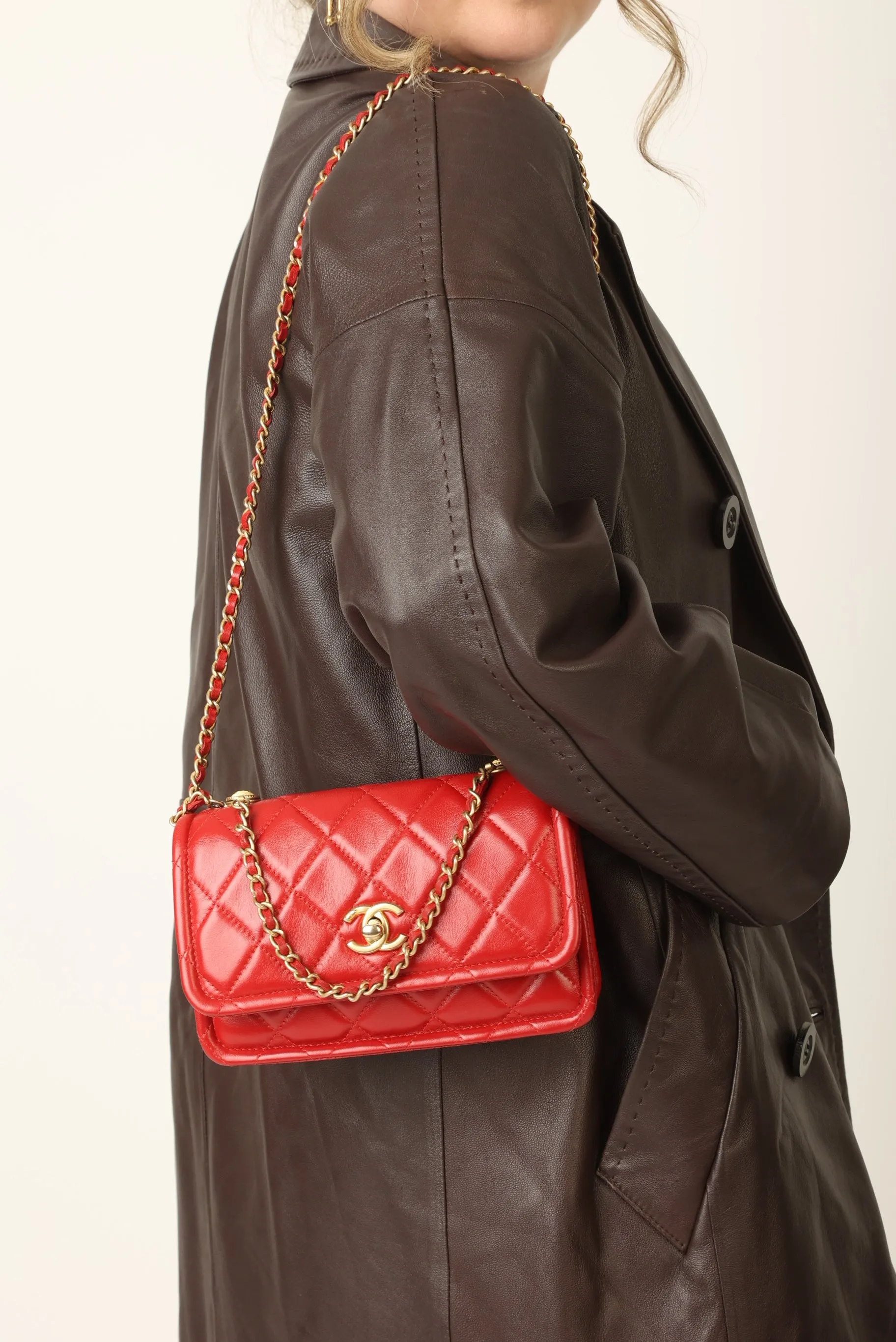 Chanel 2020 Calfskin Chain Flap