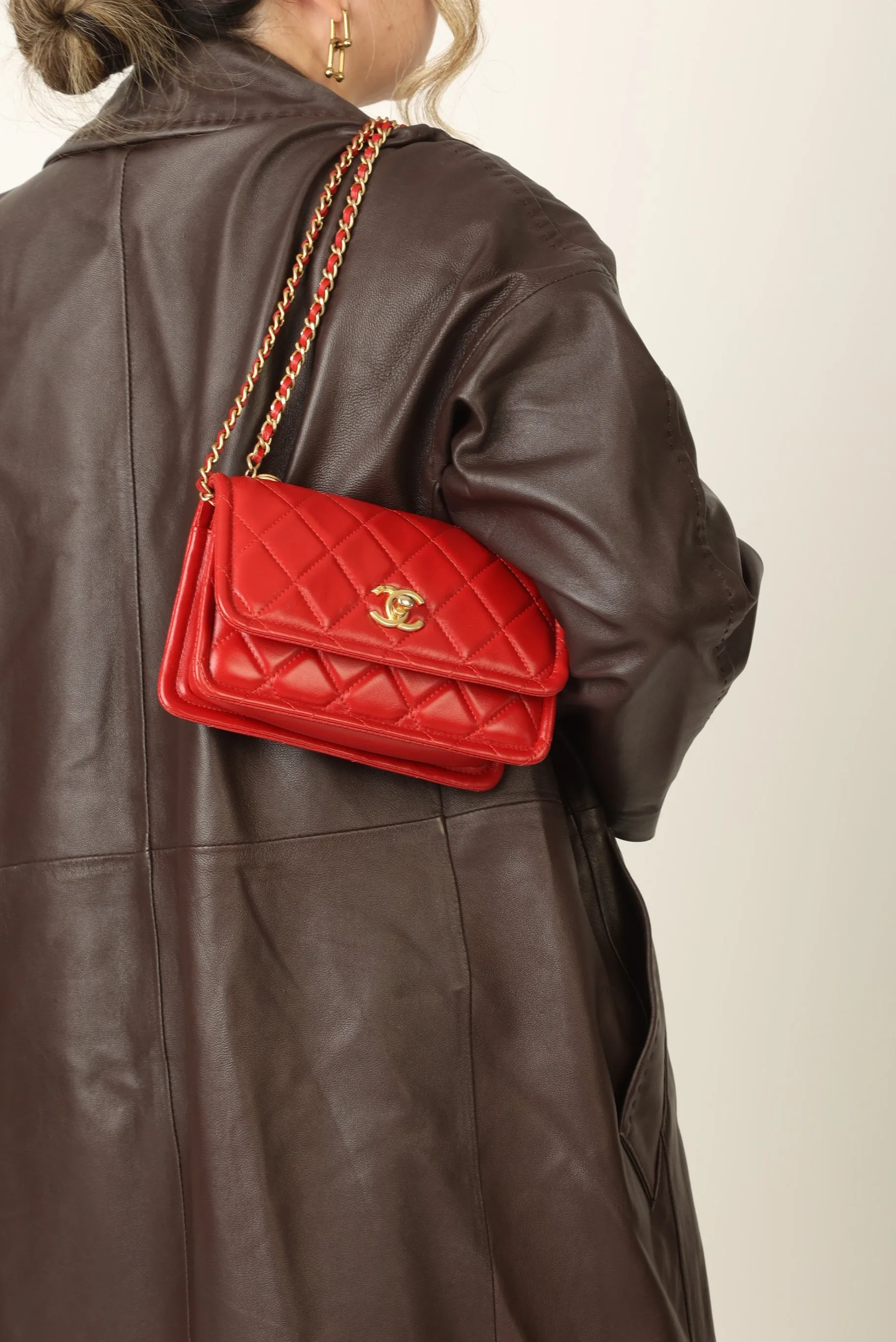 Chanel 2020 Calfskin Chain Flap