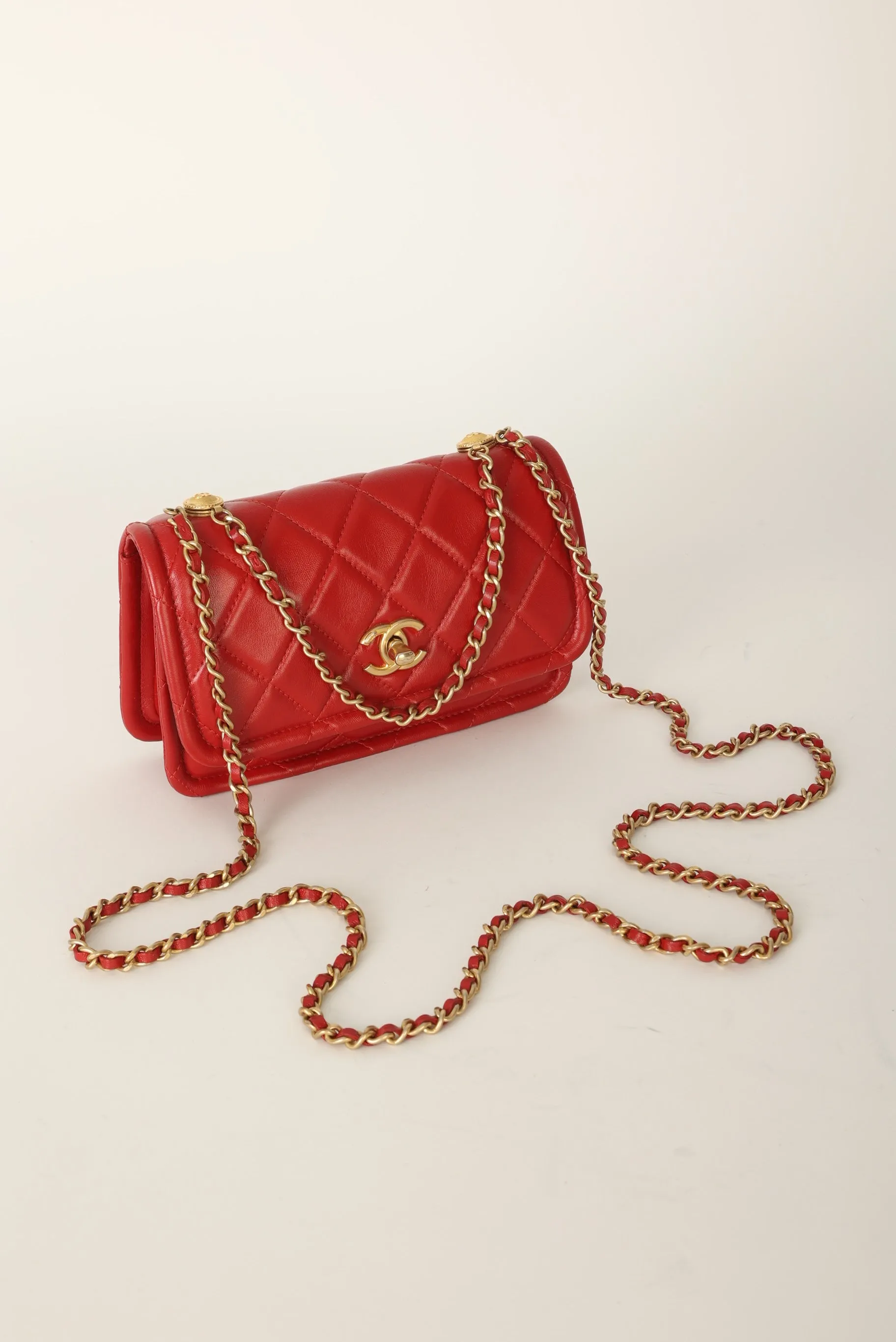 Chanel 2020 Calfskin Chain Flap