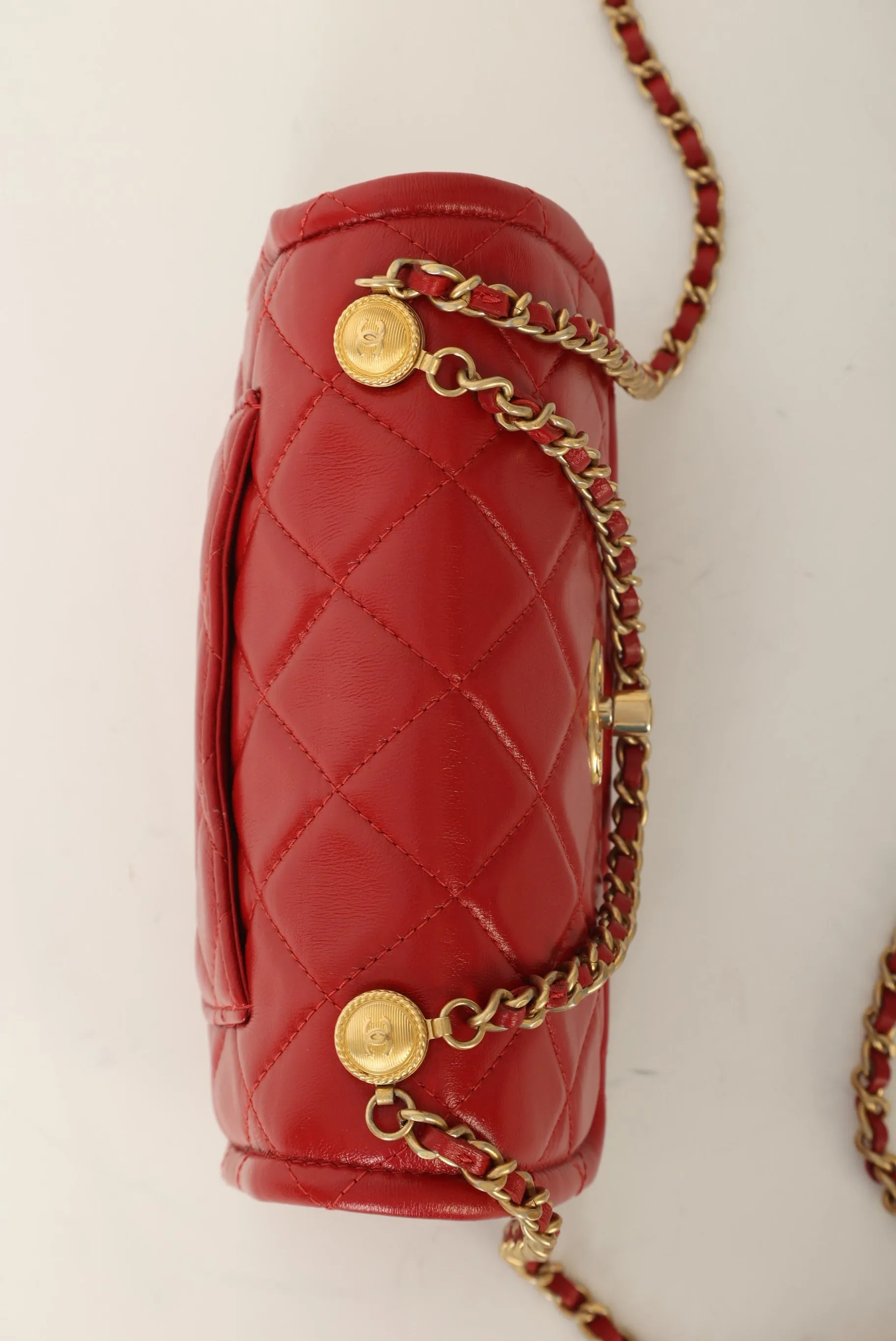 Chanel 2020 Calfskin Chain Flap