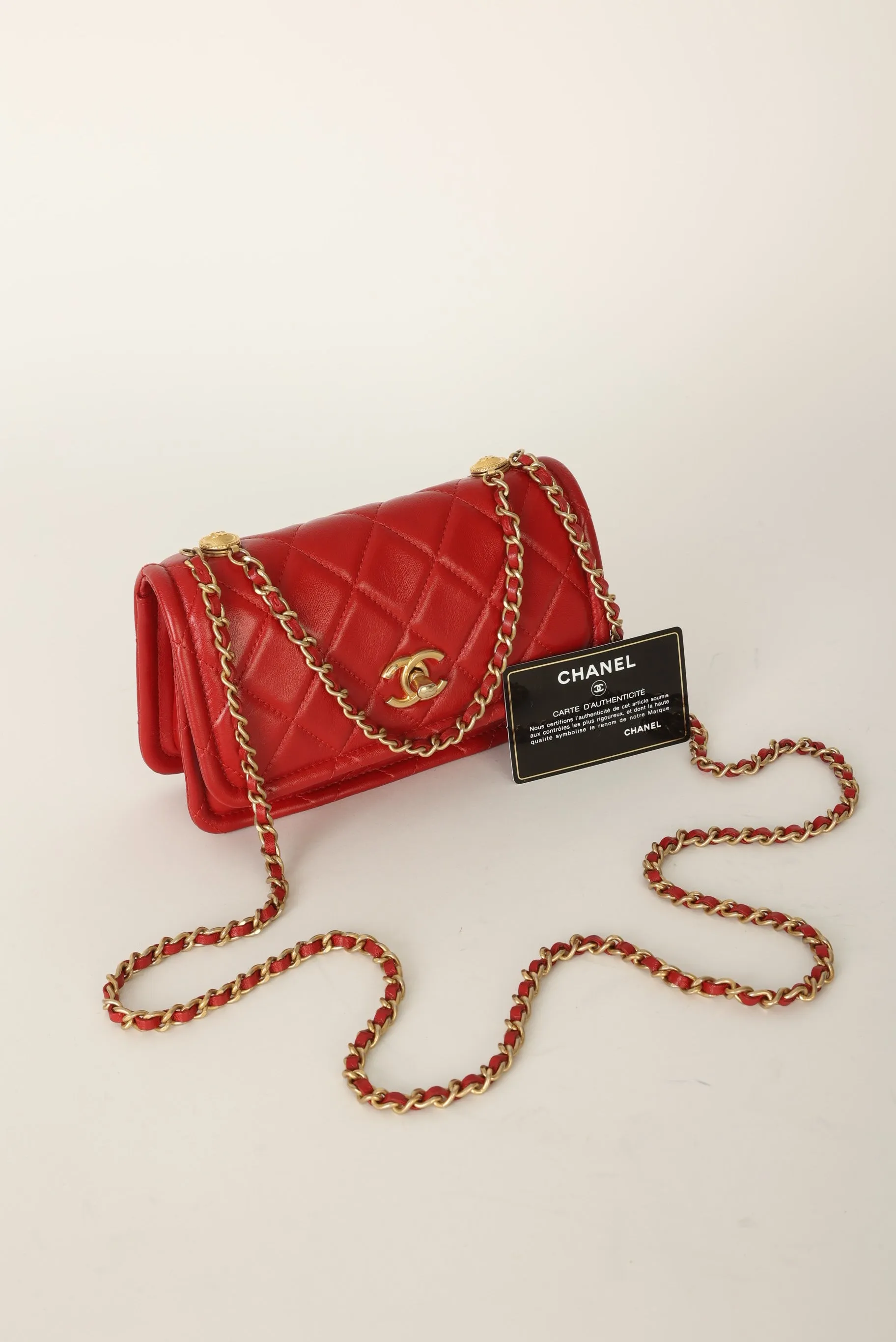Chanel 2020 Calfskin Chain Flap