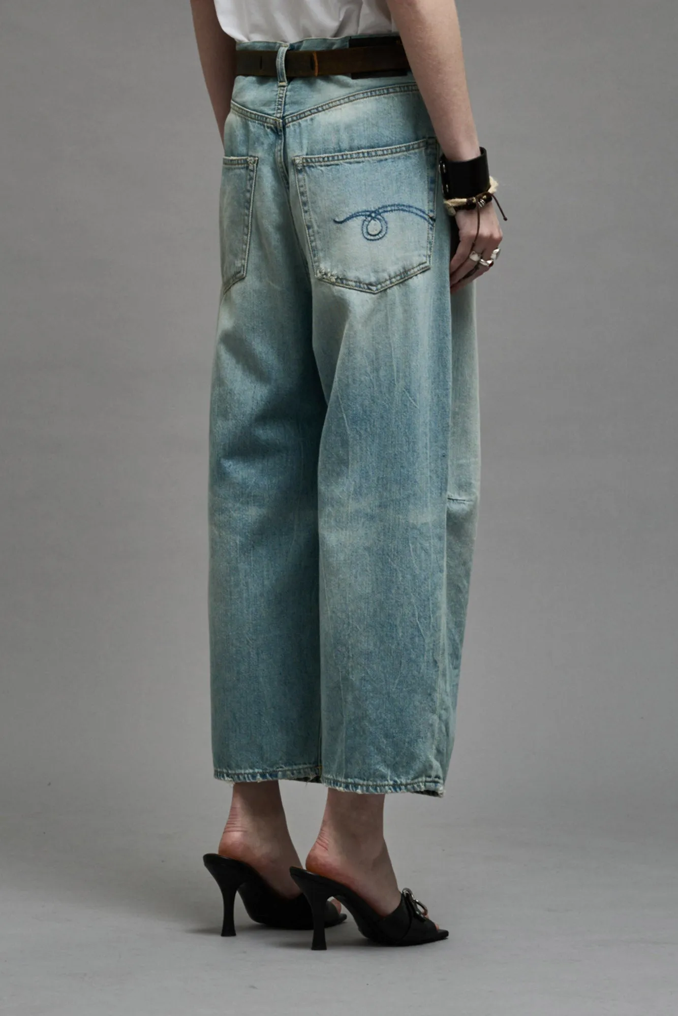 CROPPED WIDE LEG JEAN - TONI BLUE