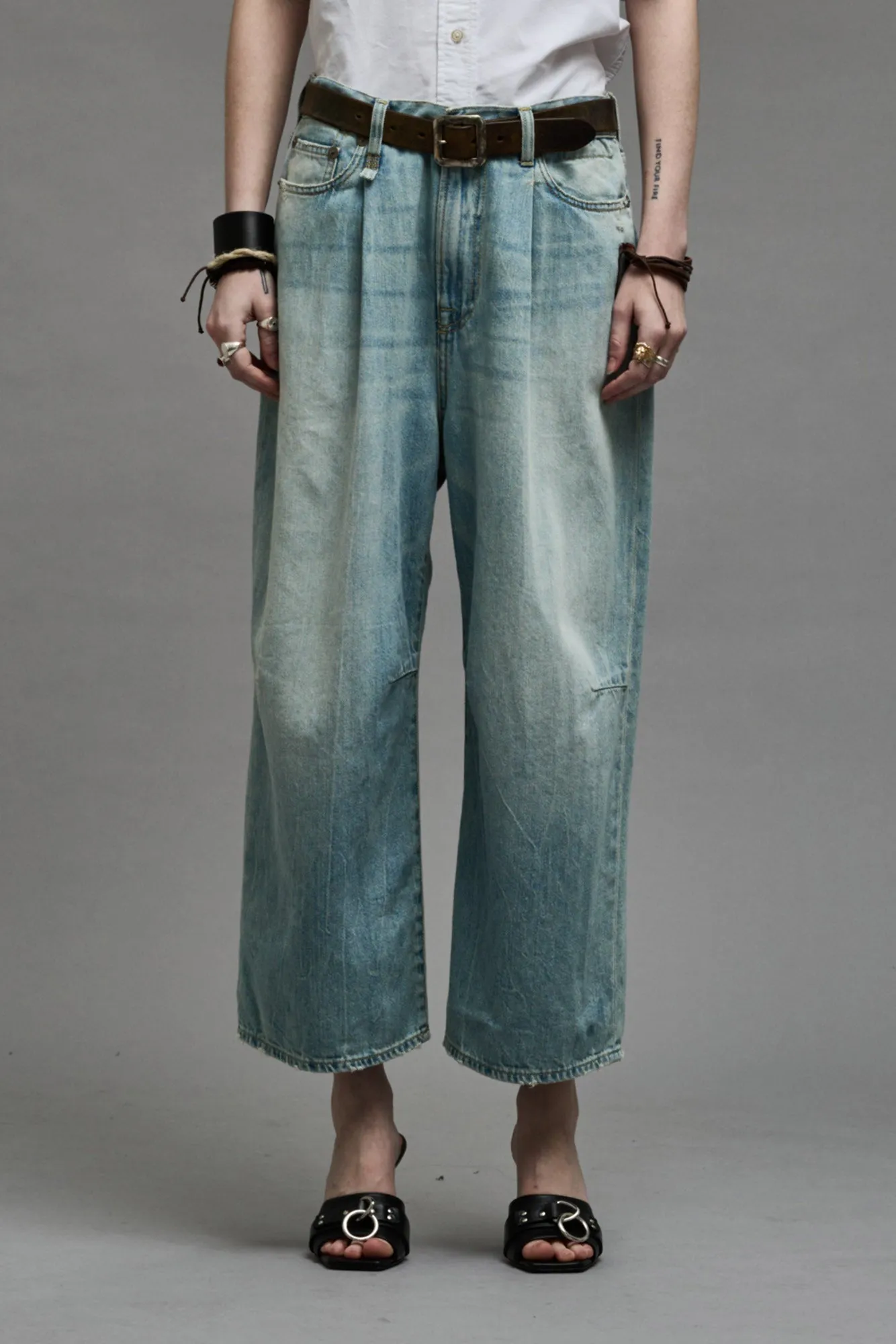 CROPPED WIDE LEG JEAN - TONI BLUE
