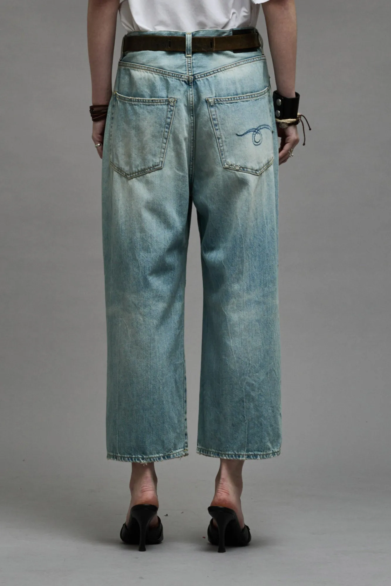 CROPPED WIDE LEG JEAN - TONI BLUE
