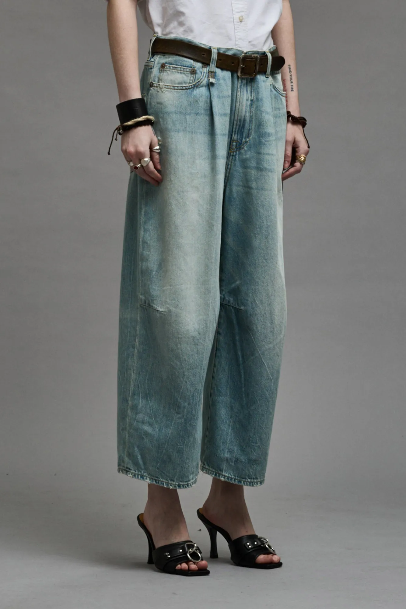 CROPPED WIDE LEG JEAN - TONI BLUE