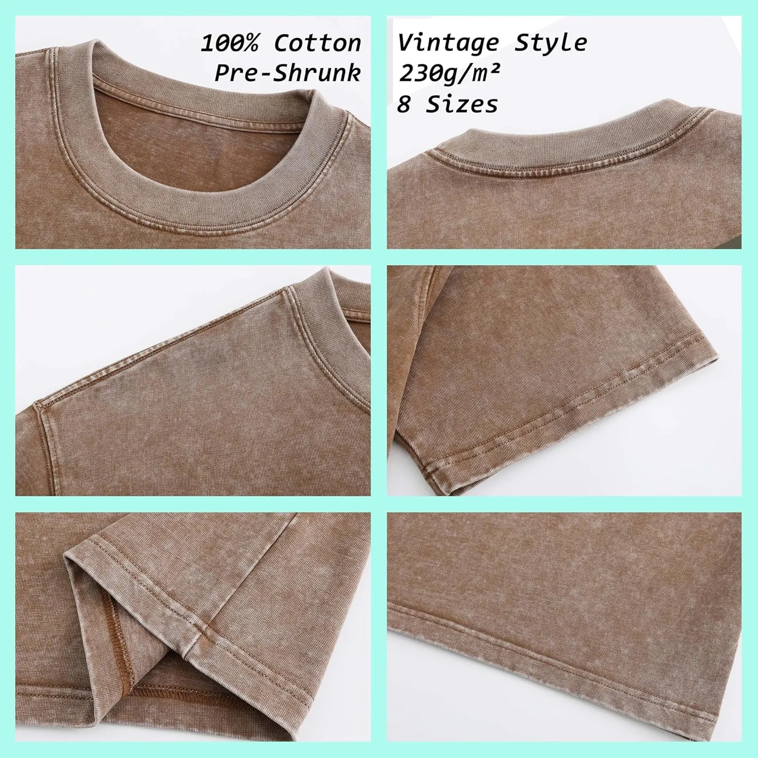 Custom Oversized T Shirts Vintage Tee Loose Fit Casual Streetwear Baggy Washed Cotton Personalized Add Your Own Design