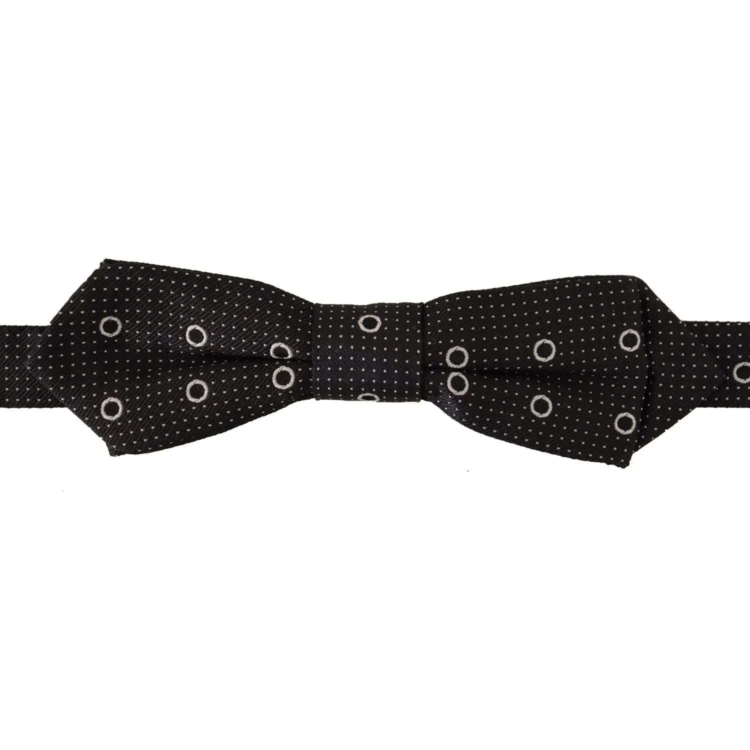 Dolce & Gabbana Polka Dot Silk Bow Tie in Black and White