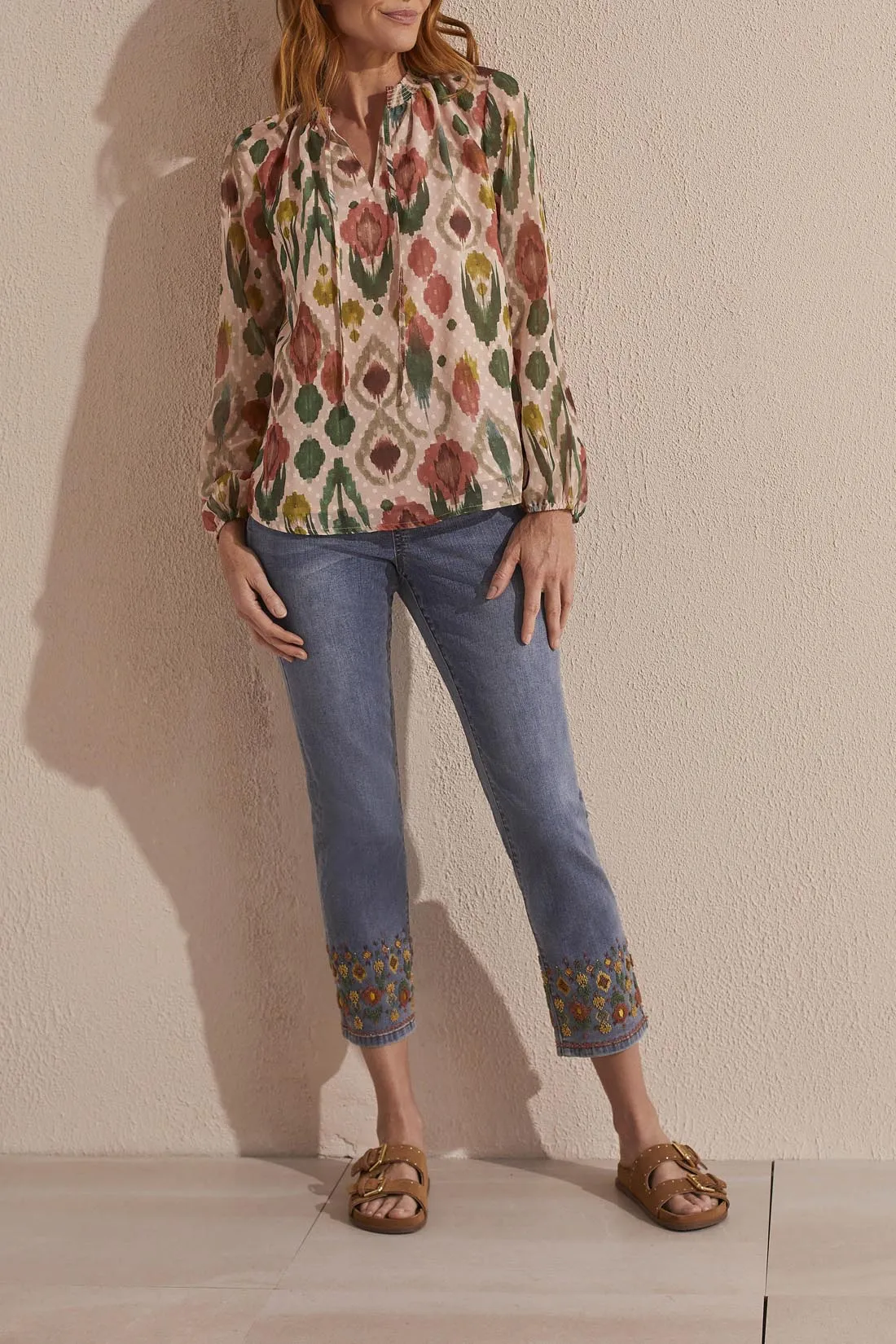 Flowy Swiss Dot Chiffon Blouse