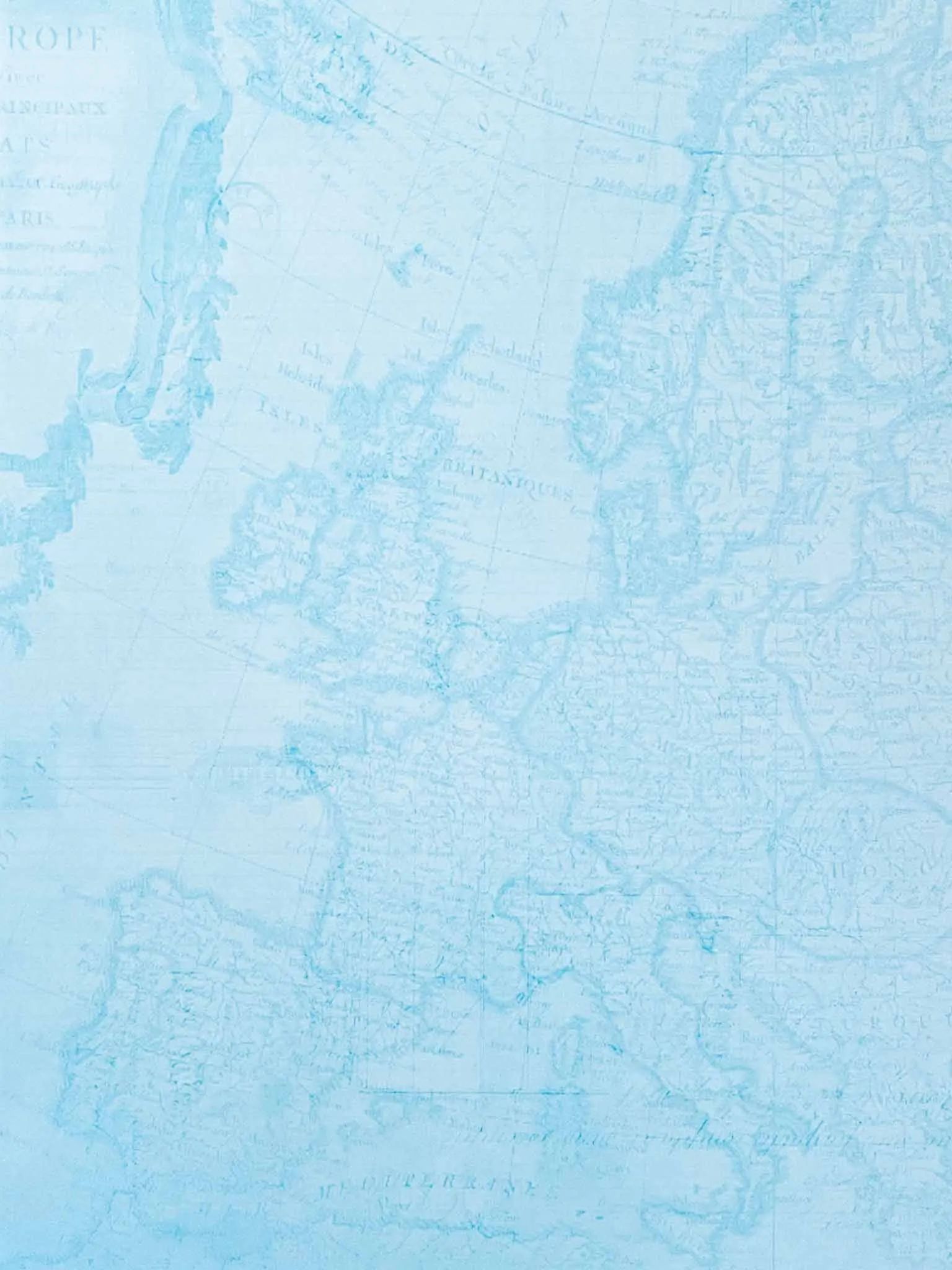 Francis Vintage Map in Blue