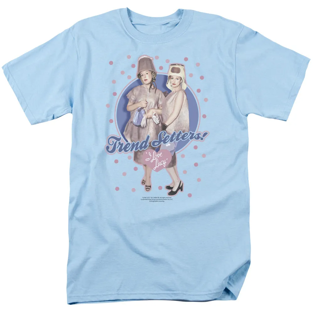 I Love Lucy Trend Setters Mens T Shirt Light Blue