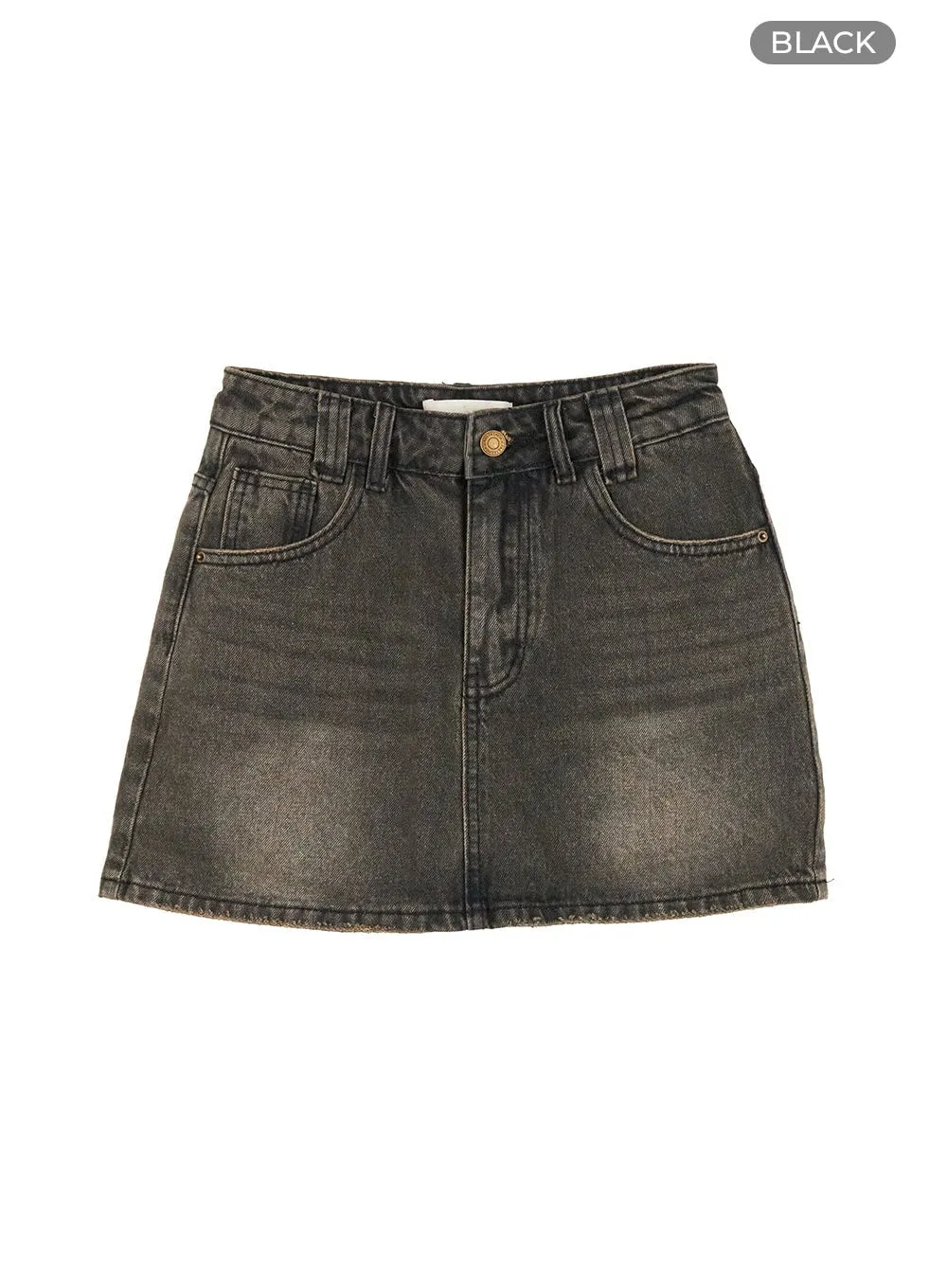 Jane Vintage Washed Denim Mini Skirt CG414