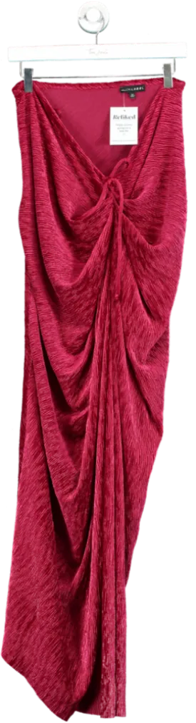 JLUX Red Luxe Pleated Skirt M