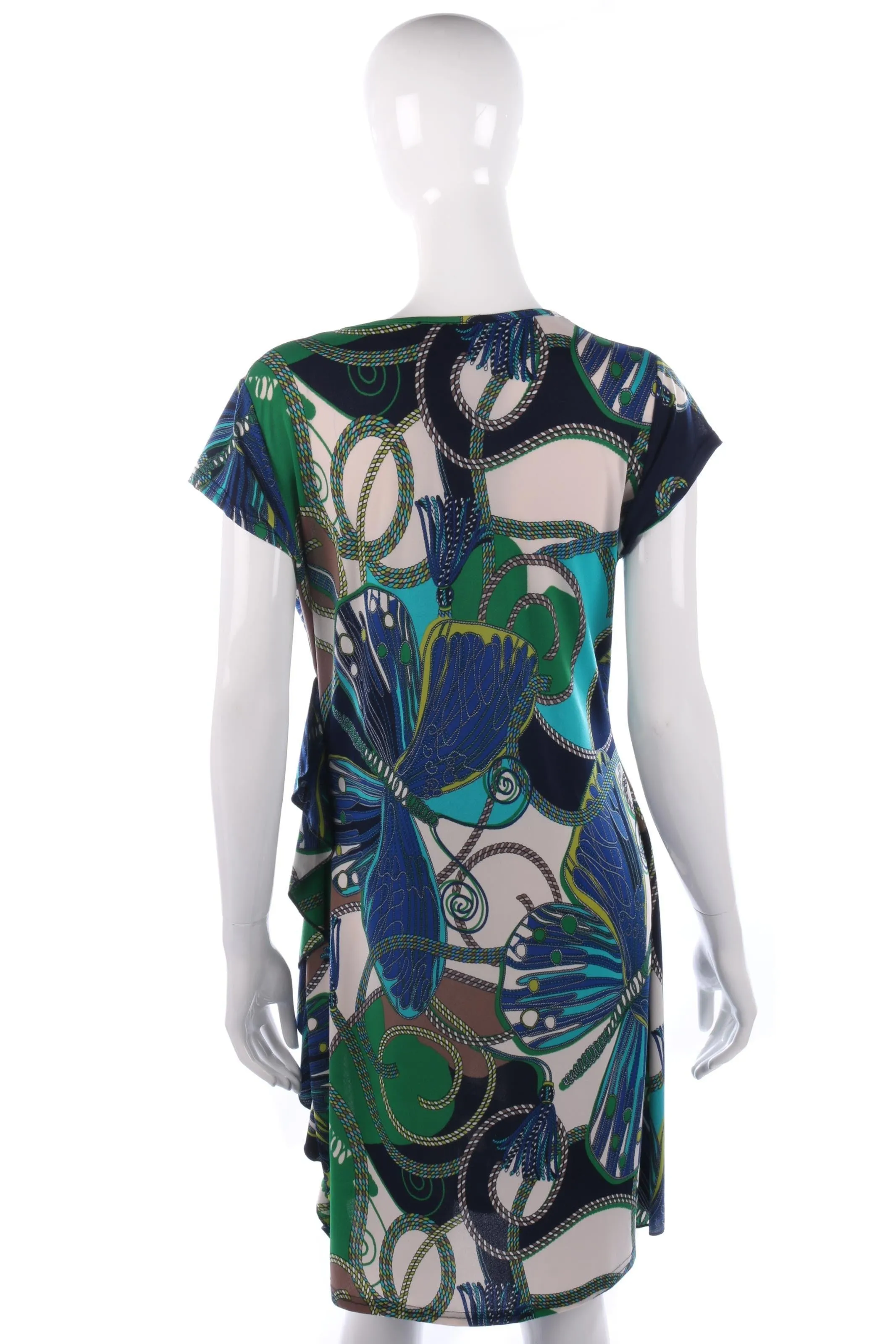 Jus D'Orange Paris blue and green dress size 12/14