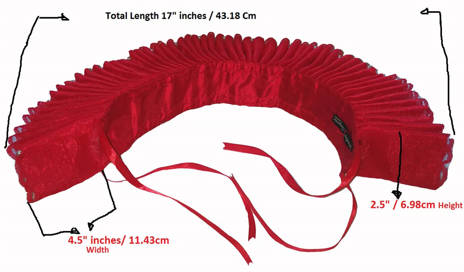 Katherine Neck Ruff  Red