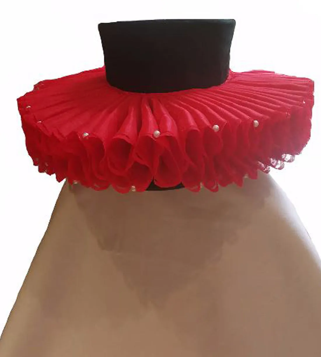 Katherine Neck Ruff  Red