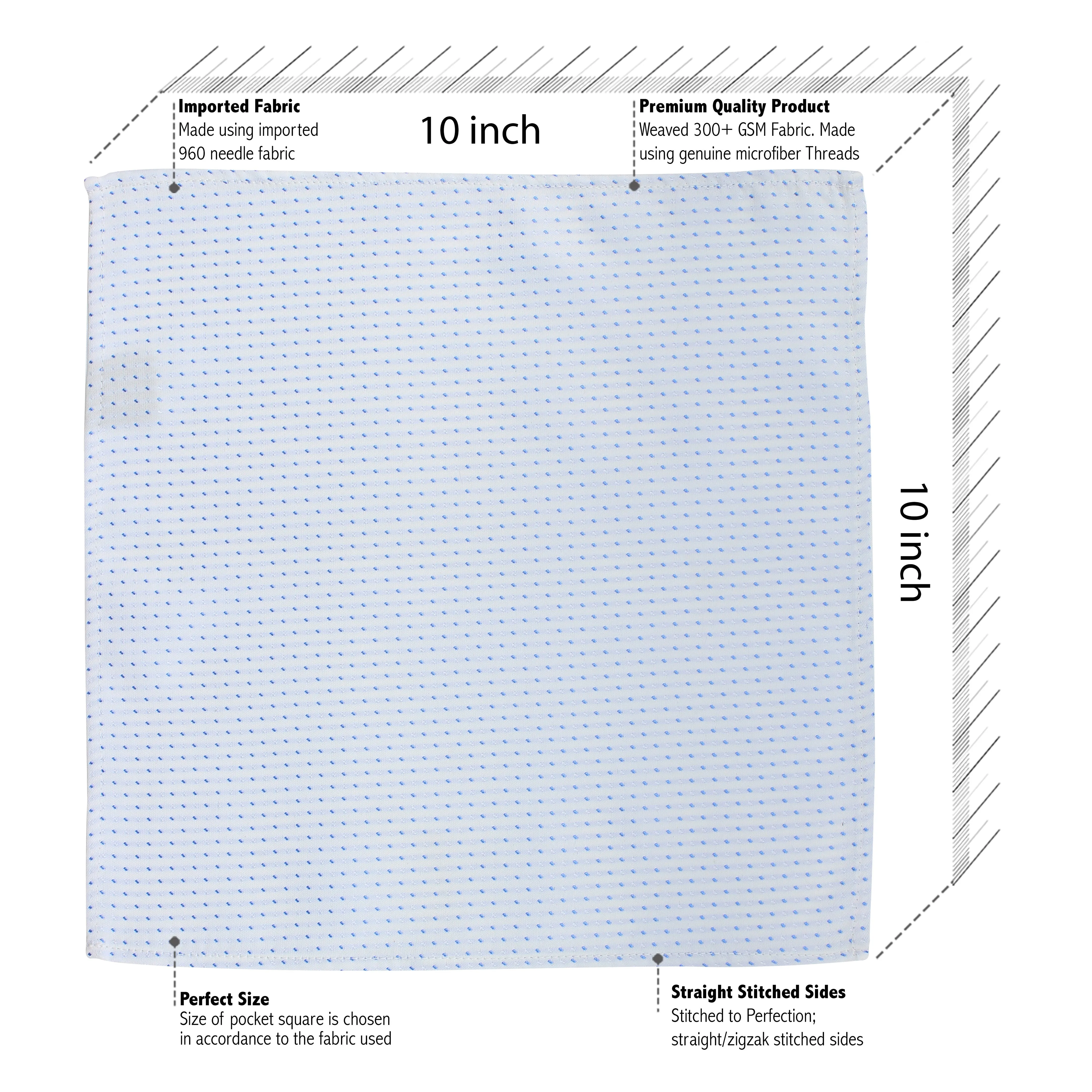 Kovove White Polka Dot Necktie and Pocket Square Gift Box
