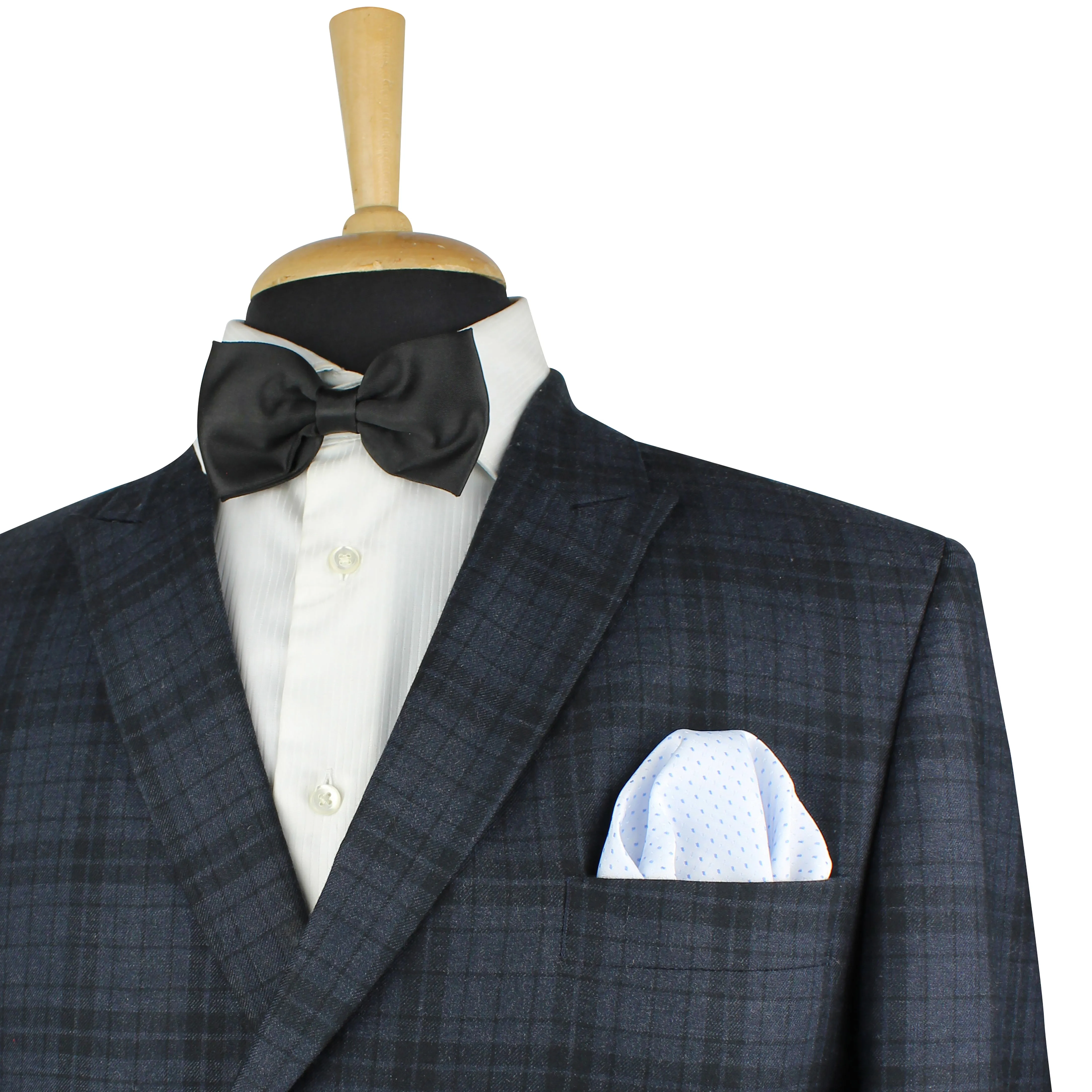Kovove White Polka Dot Necktie and Pocket Square Gift Box
