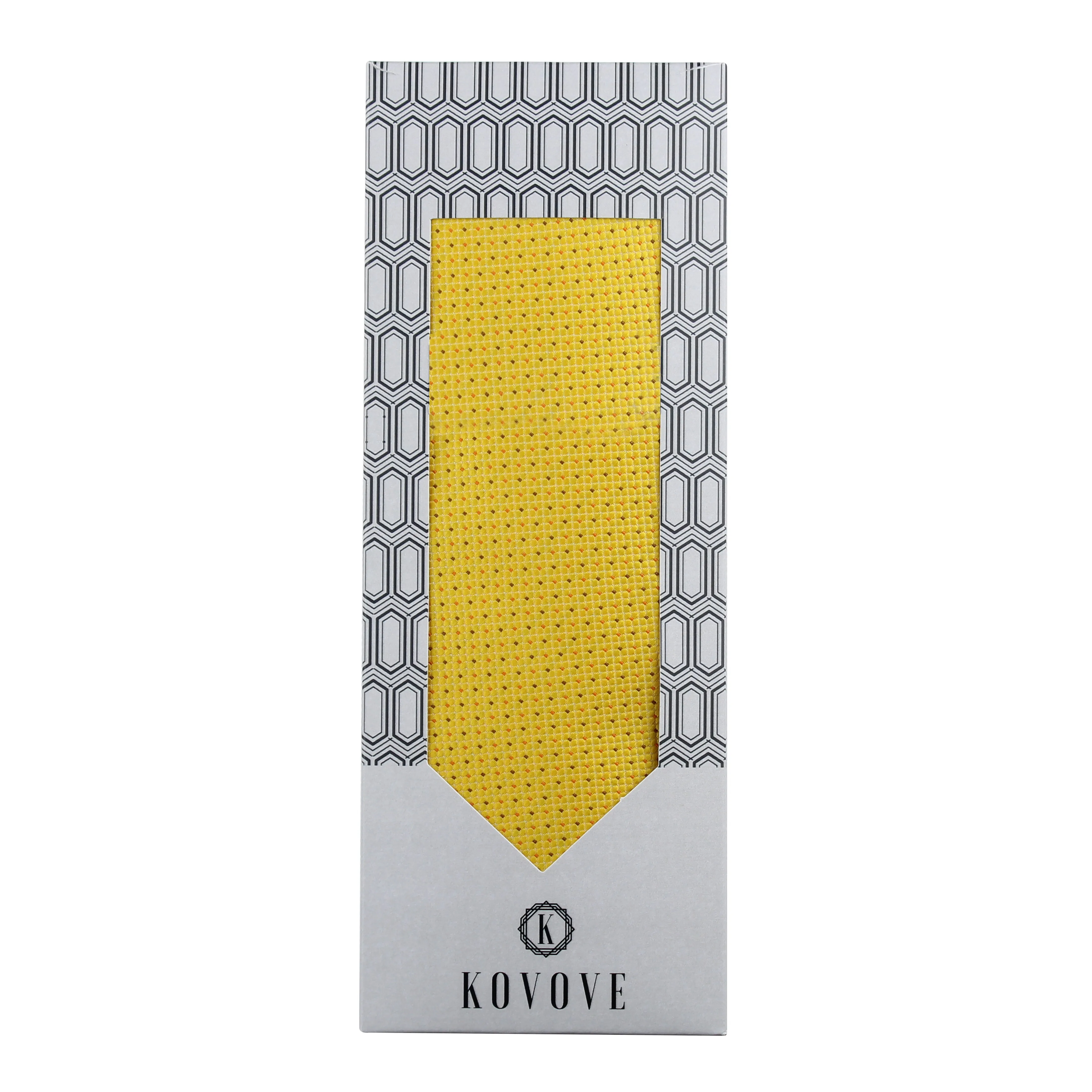 Kovove Yellow Polka Dot Neck Tie For Men