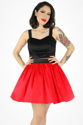 Lipstick Red Elastic Skirt #RES