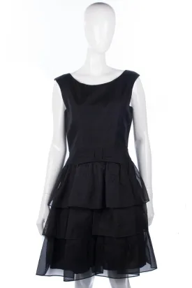 Lucy in Disguise London Black Dress 100% Silk UK Size 10