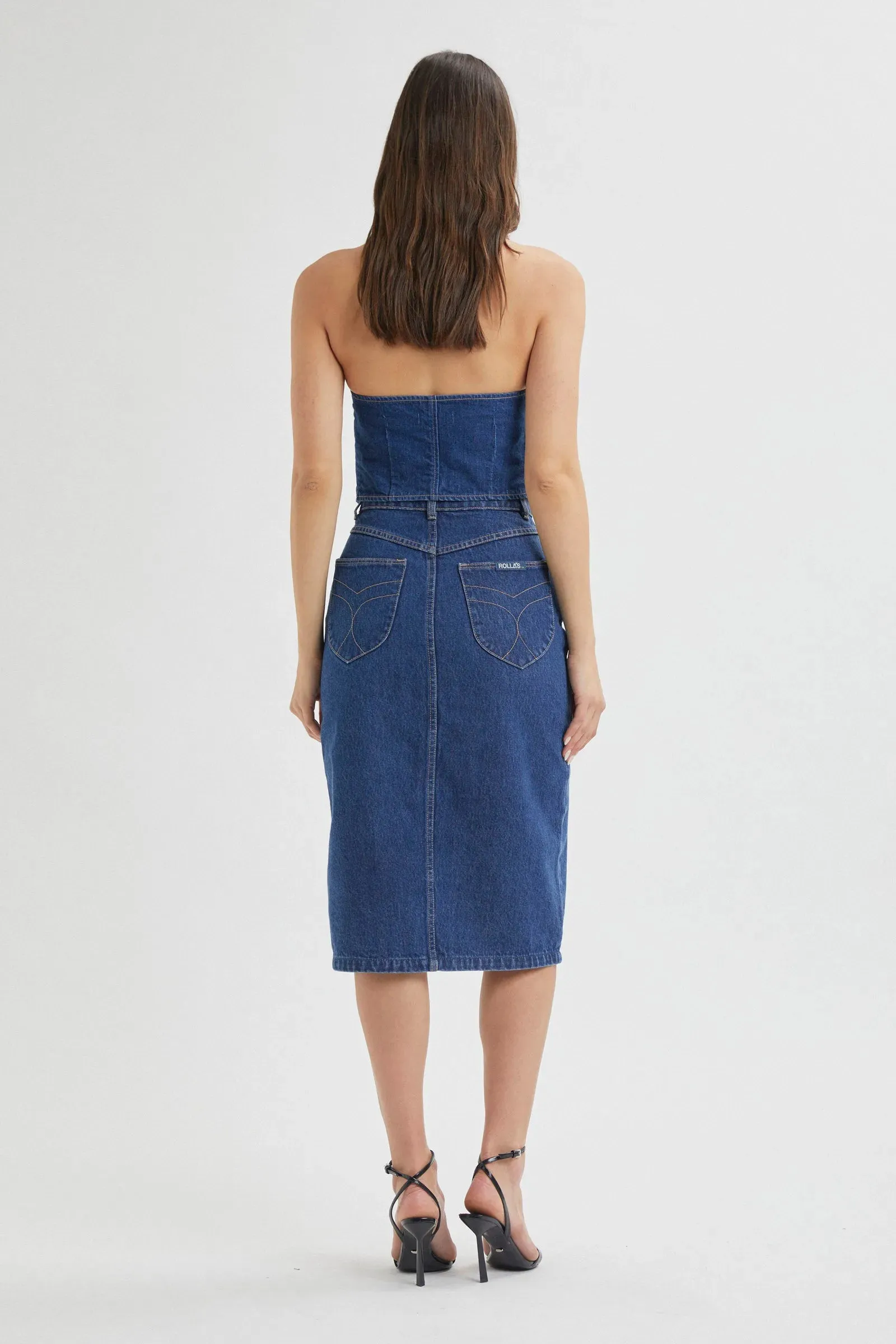 Melrose Skirt in Organic Blue