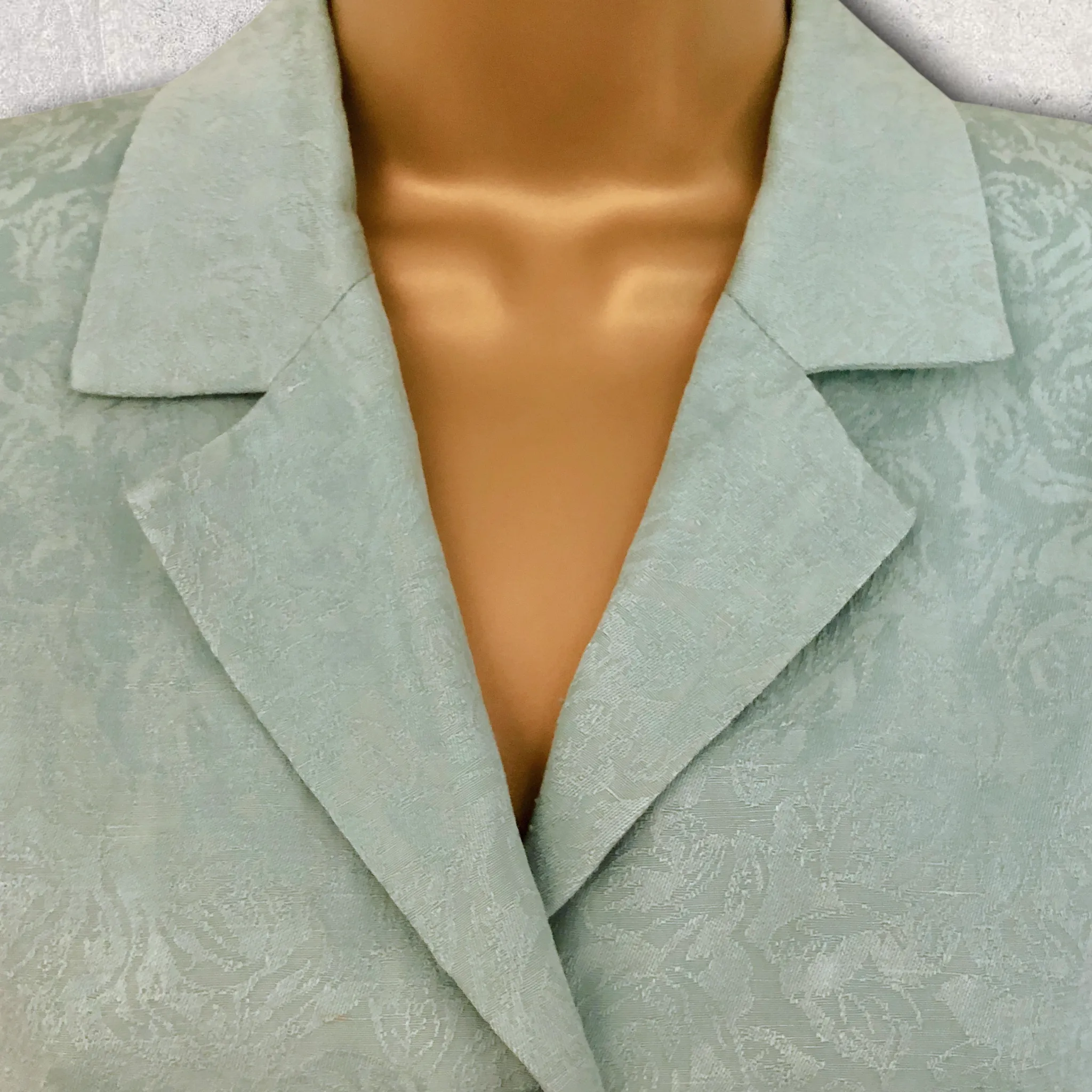 Monsoon Vintage Aqua Green Linen Silk Short Sleeved Top  UK 10 US 6 EU 38