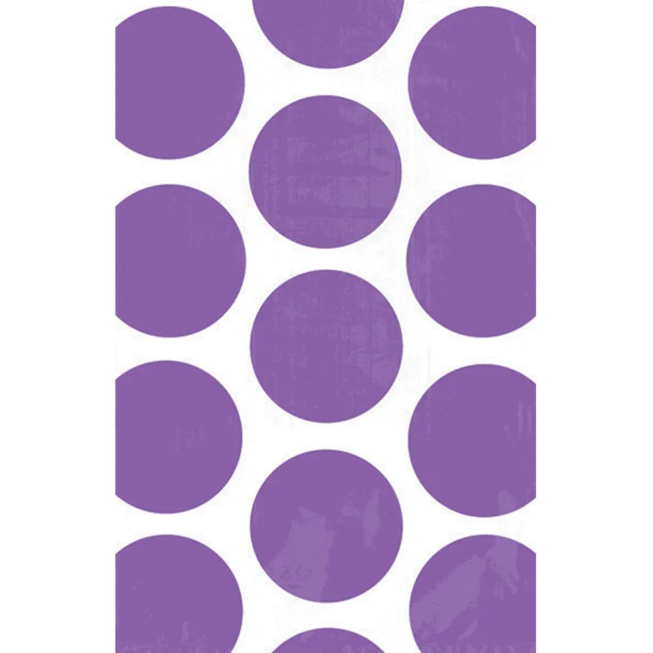 New Purple Polka Dot Paper Bag 10pk