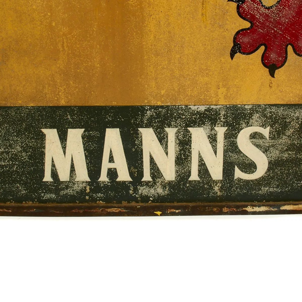 Original British WWII Red Lion MANNS Pub Sign - 48 x 36 Inches