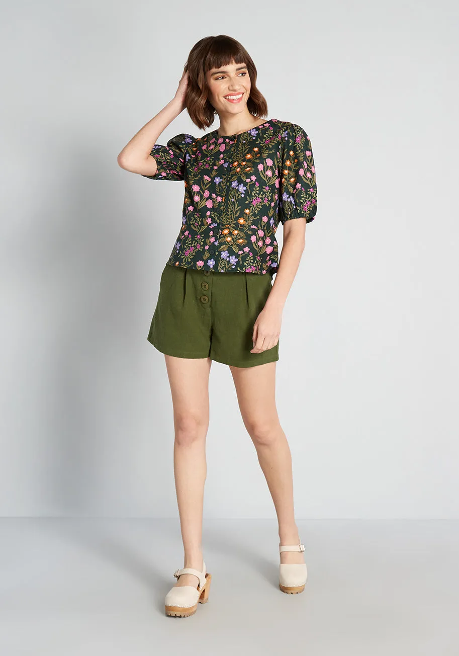 Spring Is Here Floral Peplum Blouse
