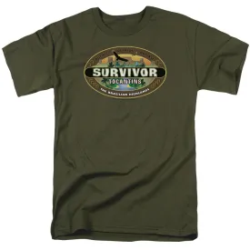 Survivor Tocantins Logo Mens T Shirt Military Green