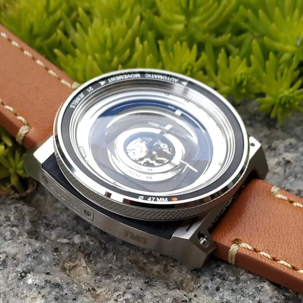 TACS Automatic Vintage Lens II (AVL II) - Silver & Horween