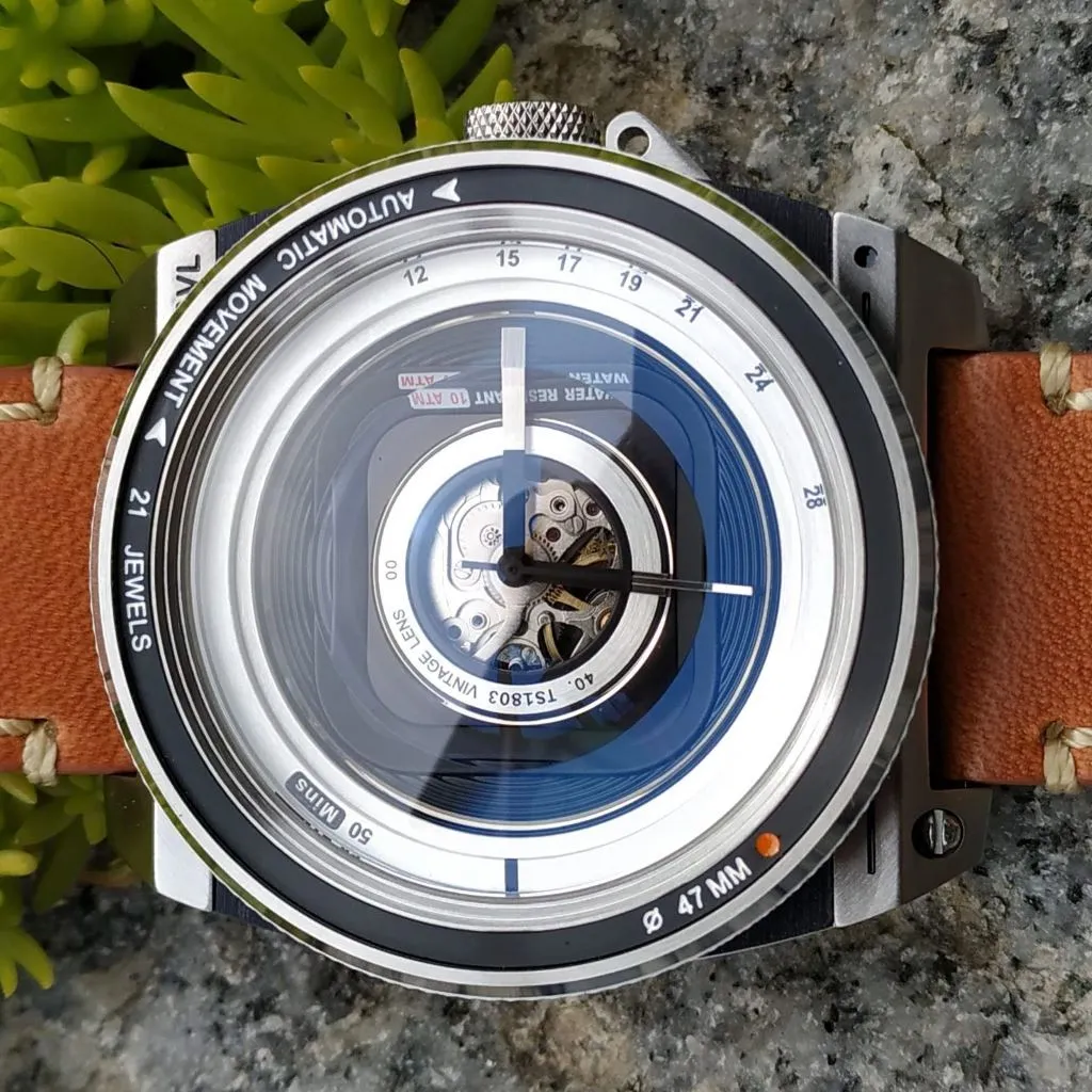 TACS Automatic Vintage Lens II (AVL II) - Silver & Horween