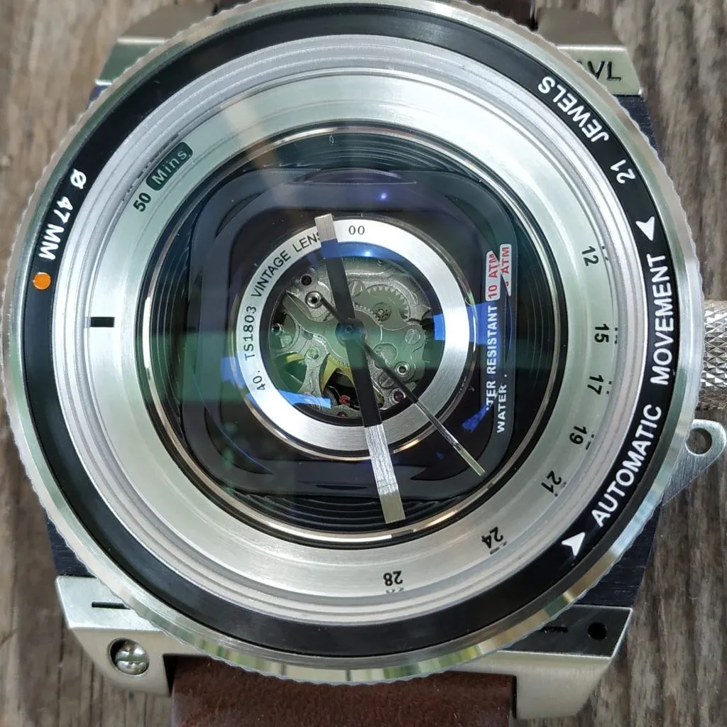 TACS Automatic Vintage Lens II (AVL II) - Silver & Horween